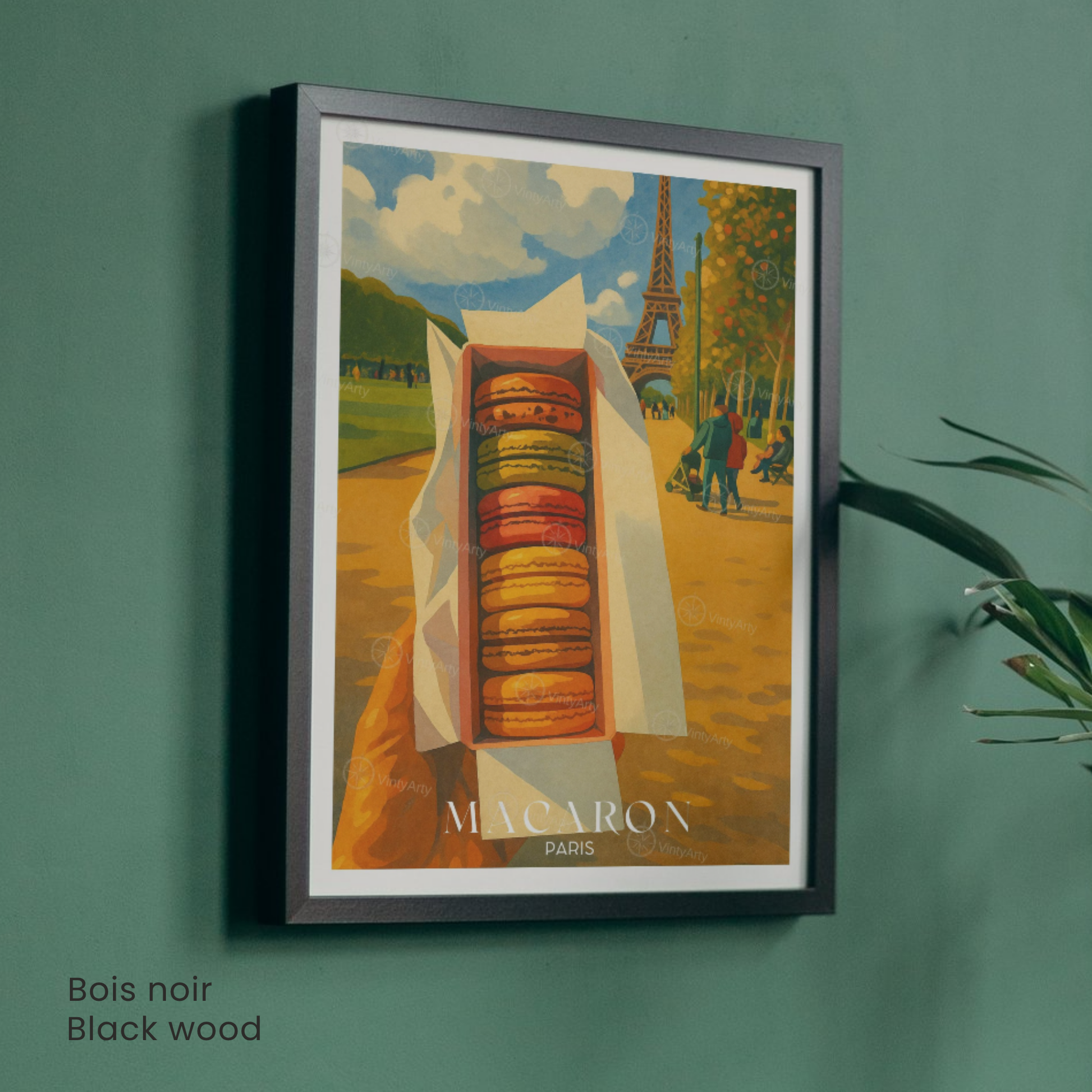 Affiche Paris | Impression de voyage macaron | Affiche France