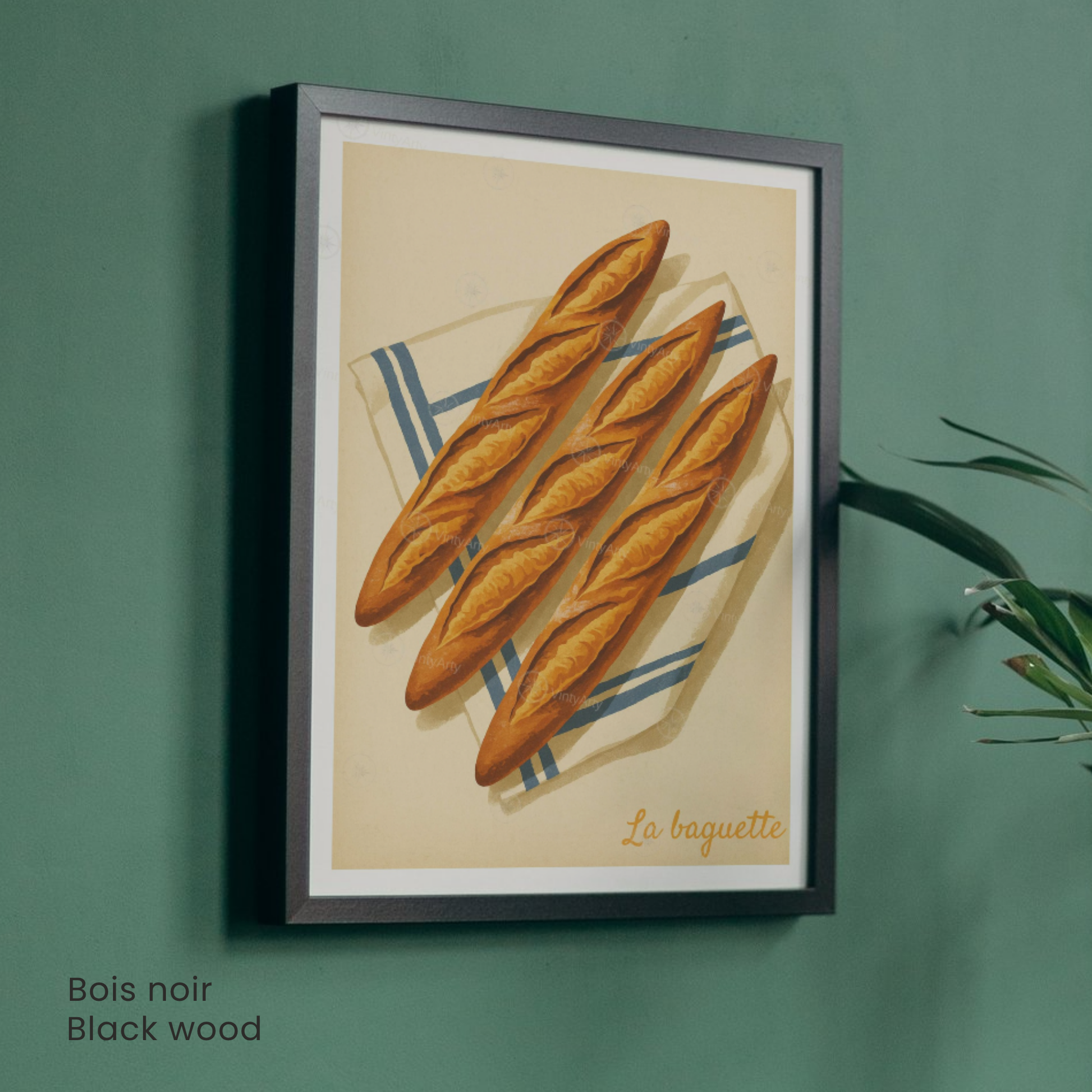 Affiche Paris | Poster décoratif baguette française | Affiche France