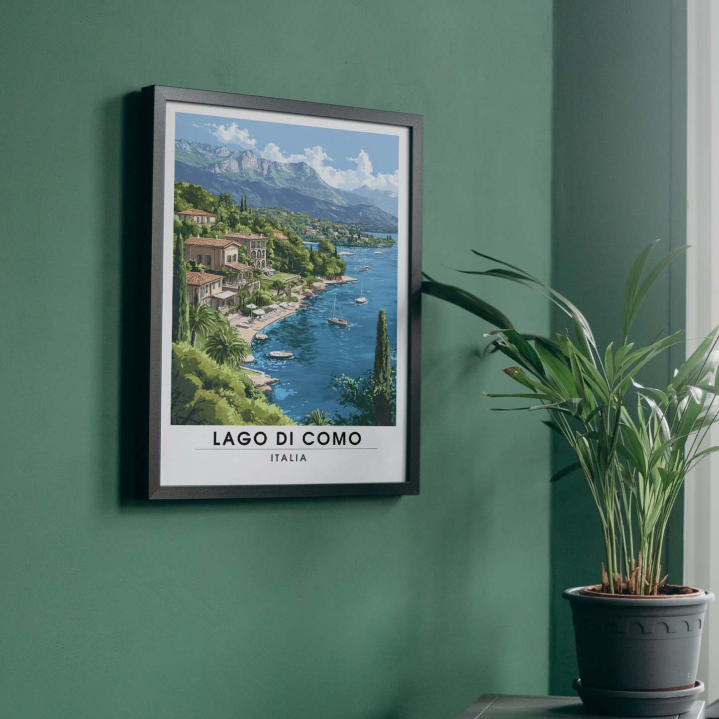 Affiche Lac de Côme | Impression de voyage Italie | Affiche Lac