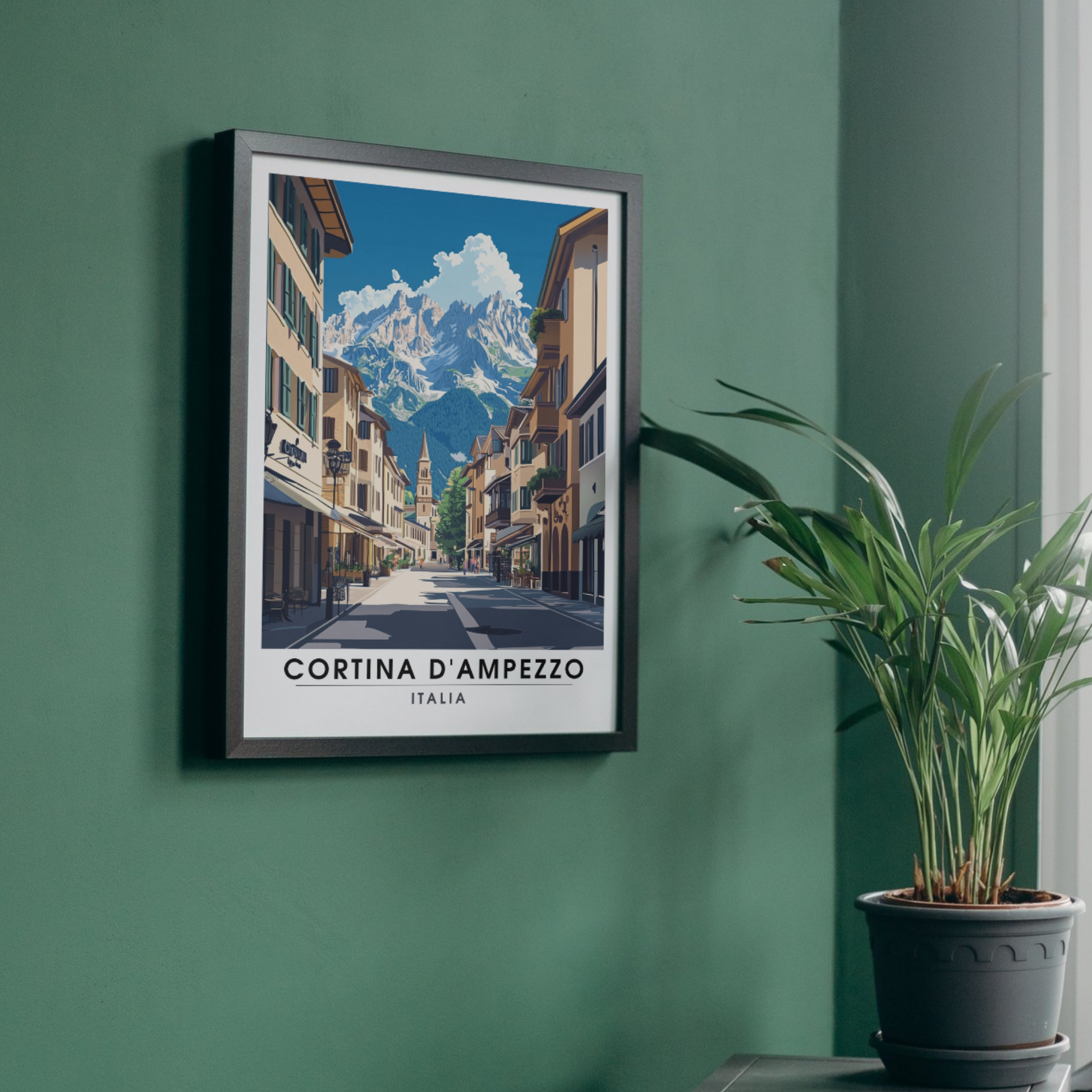 Affiche Cortina d'Ampezzo | Impression Italie | Affiche Italie