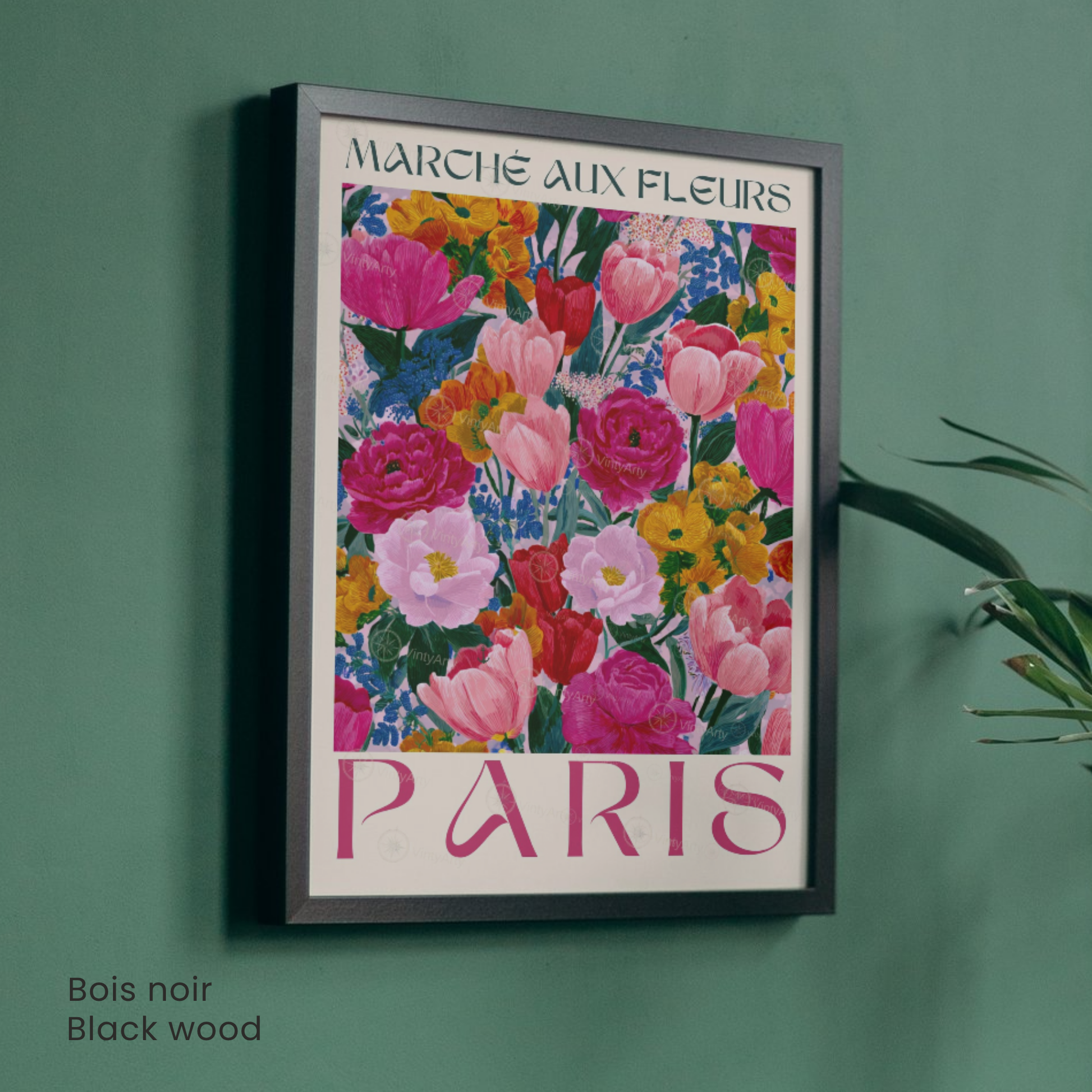 Affiche Paris | Décoration murale France | Affiche Marché aux fleurs