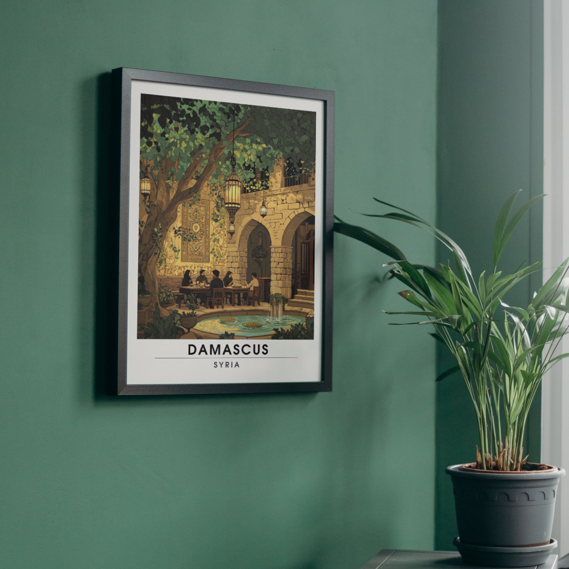 Affiche de voyage Damas | Impression Damas | Affiche de voyage Syrie