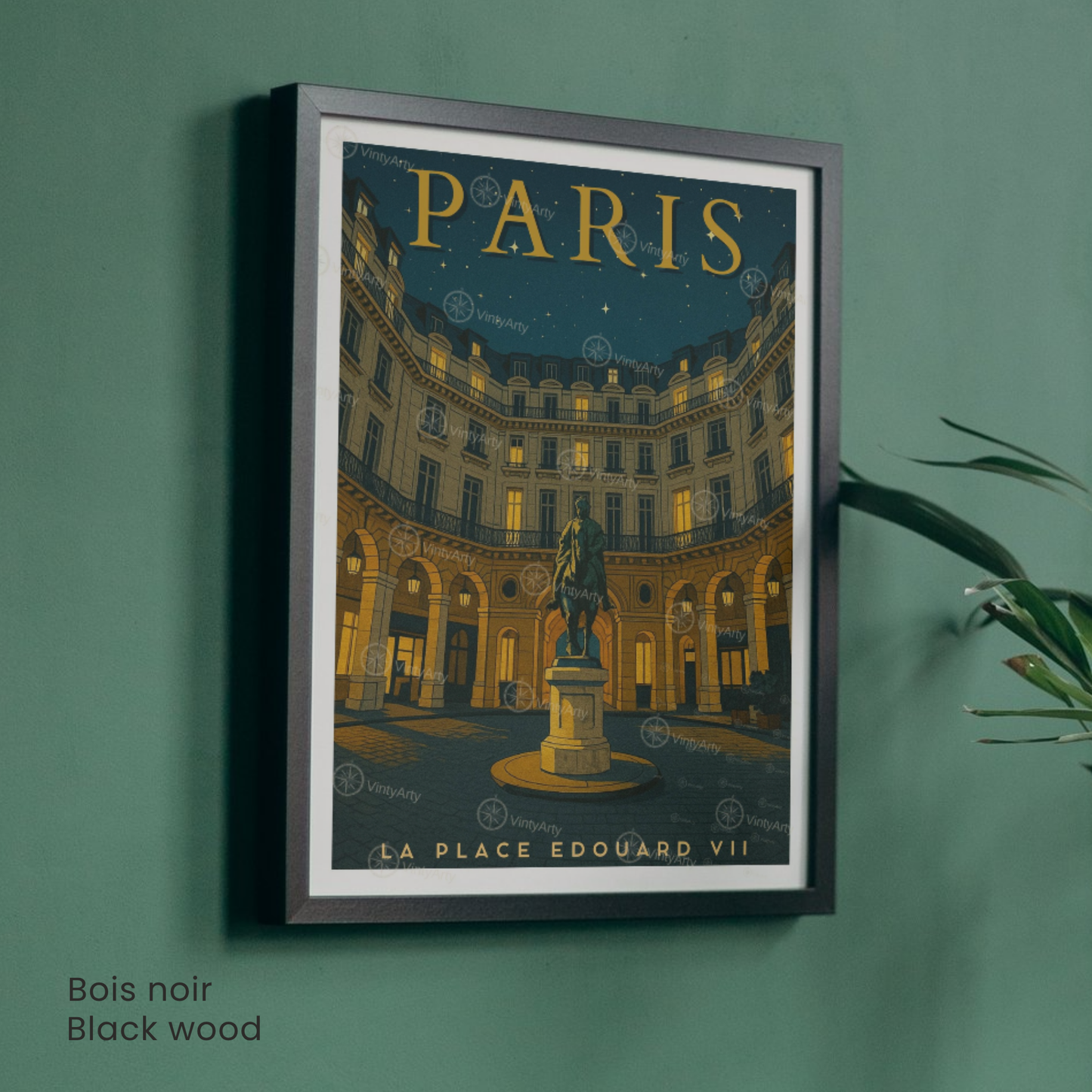 Affiche Paris | Poster Place Édouard-VII | Affiche France