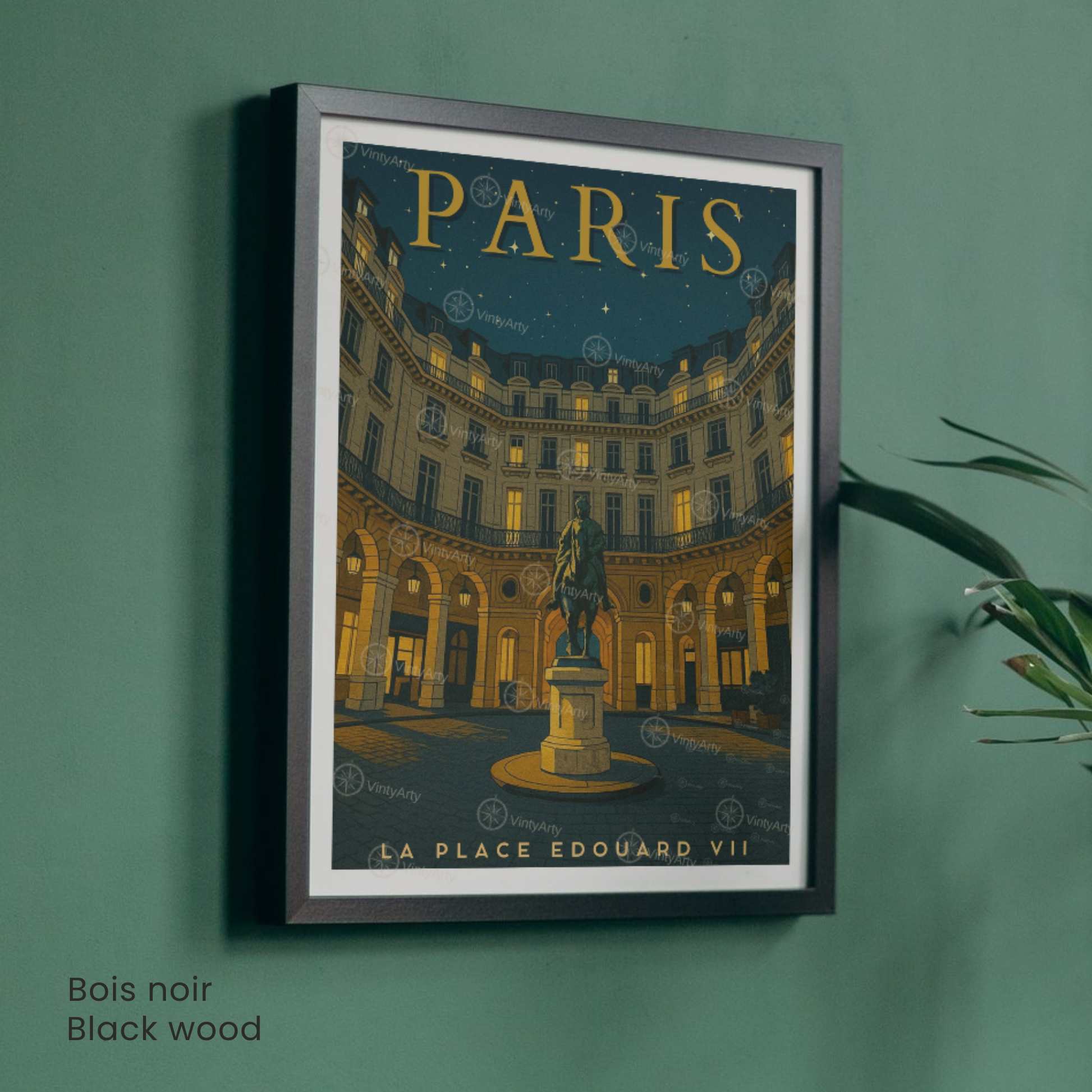 Affiche Paris | Poster Place Édouard-VII  | Affiche France