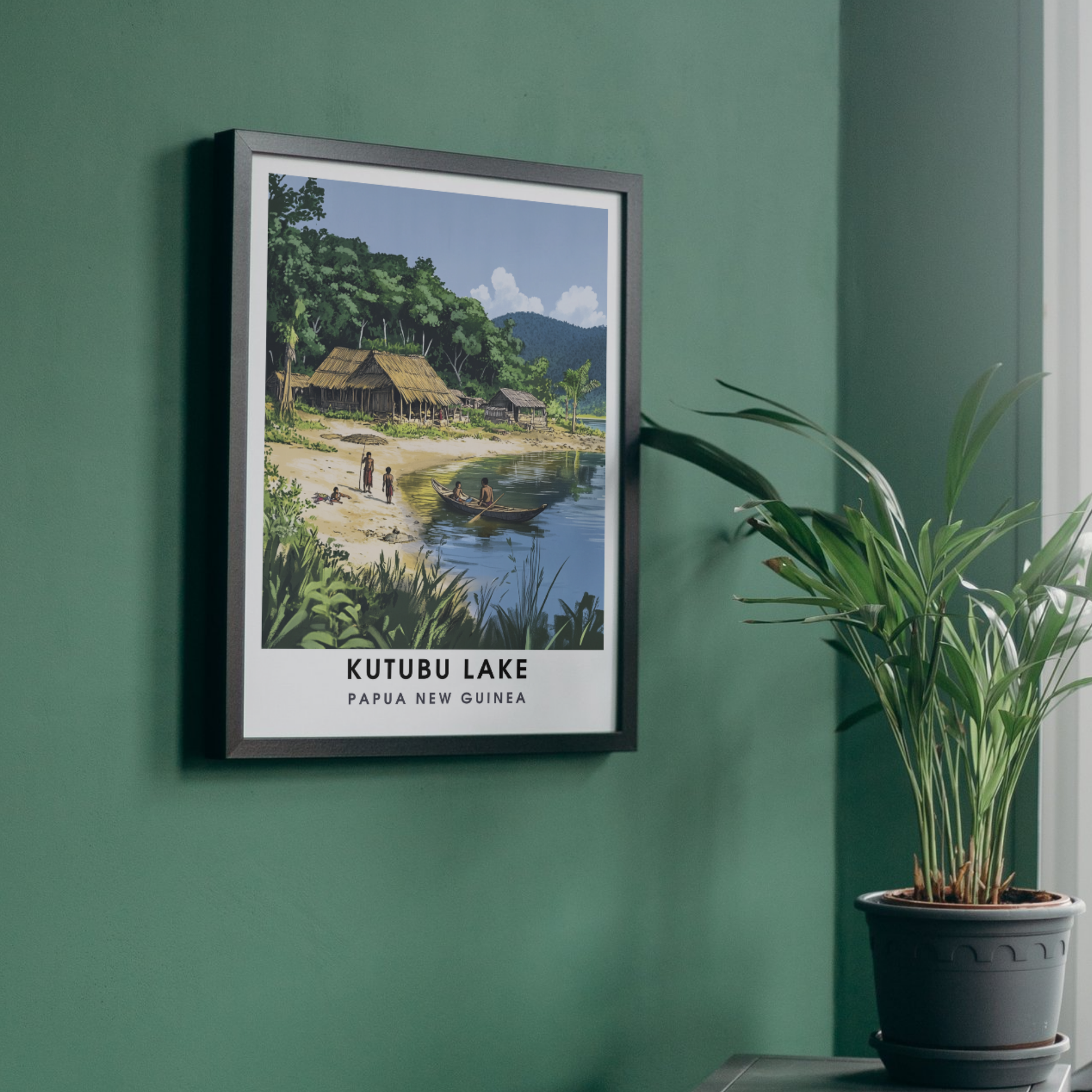 Affiche Lac Katubu | Poster Murale Papouasie-Nouvelle-Guinée | Affiche Lac