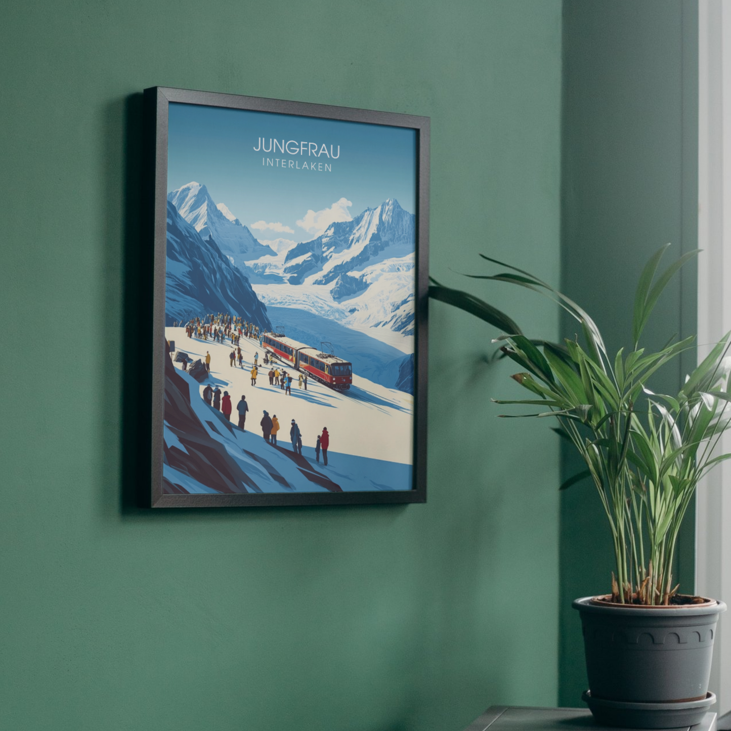 Affiche Jungfrau Interlaken | Impression de voyage Suisse | Affiche Suisse