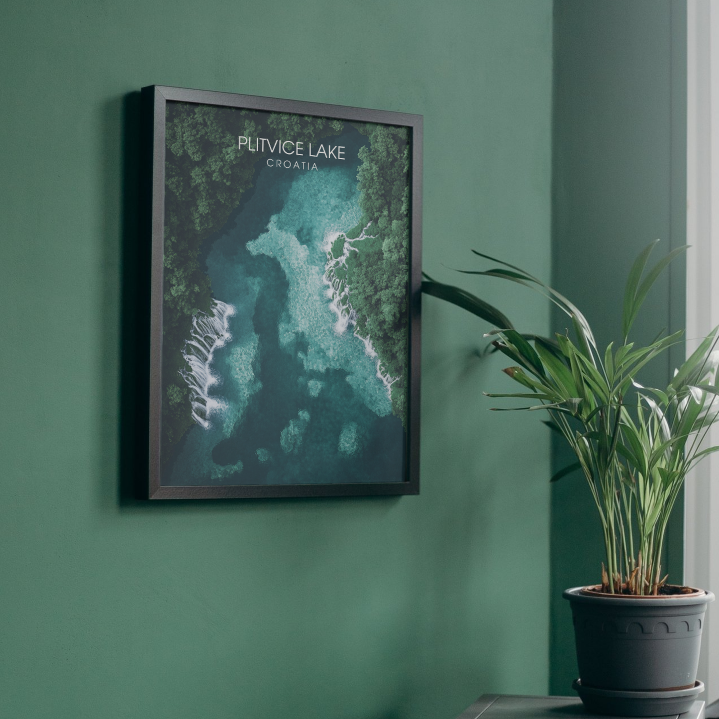 Affiche Lac de Plitvice | Impression de voyage Croatie | Affiche Lac
