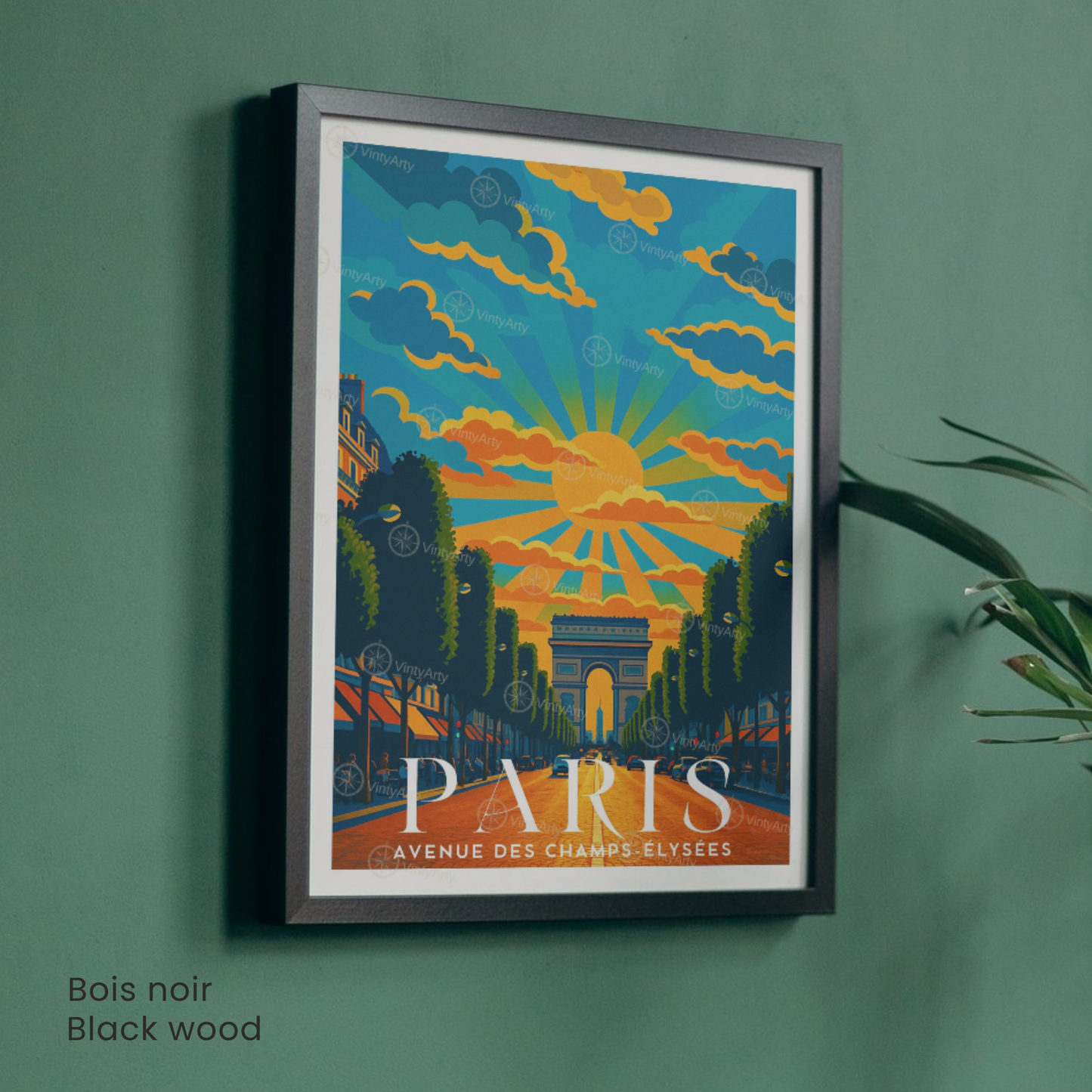 Affiche Paris | Poster Avenue des Champs-Elysées | Affiche France