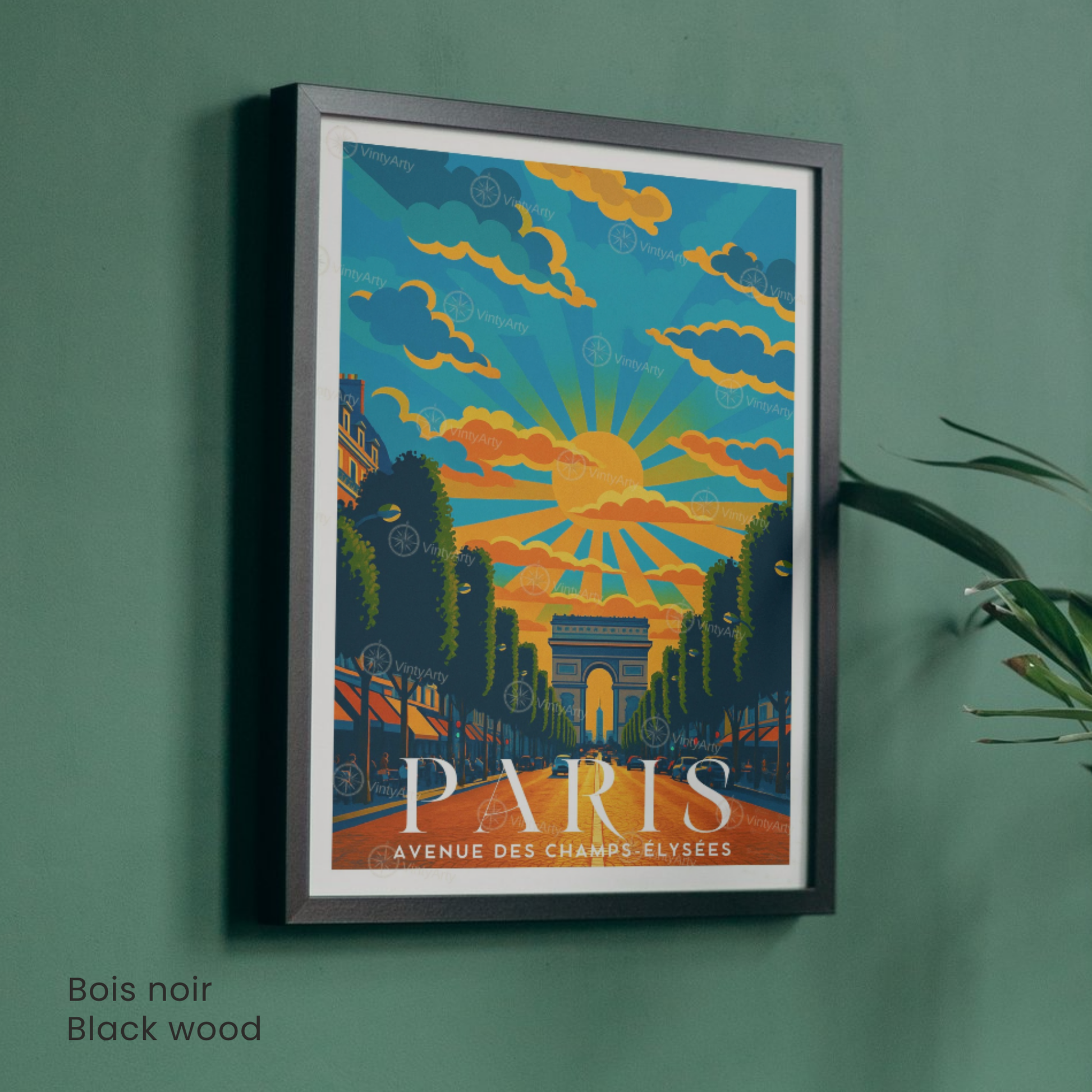 Affiche Paris | Poster Avenue des Champs-Elysées   | Affiche France