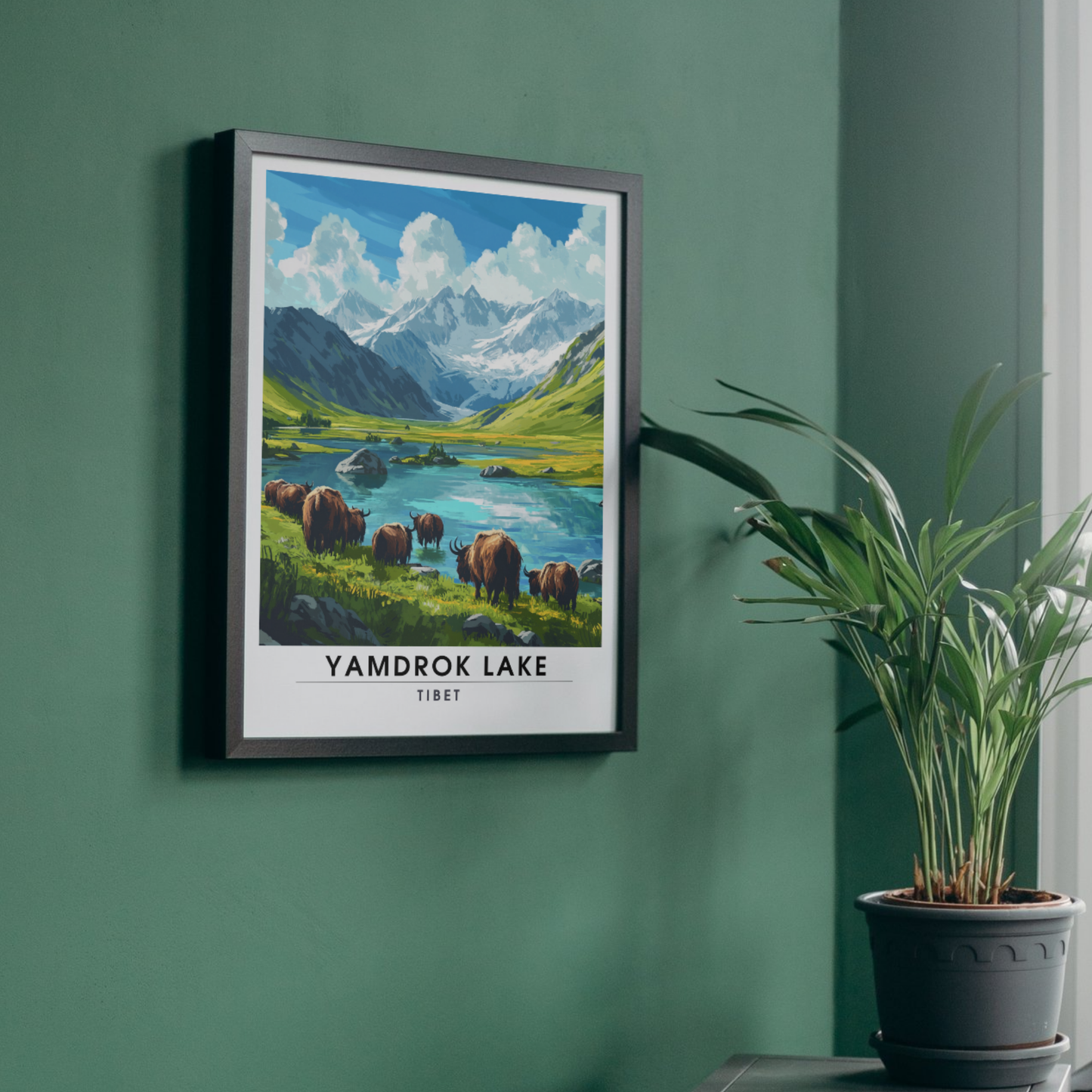 Affiche Lac Yamdrok | Impression Tibet | Affiche Lac