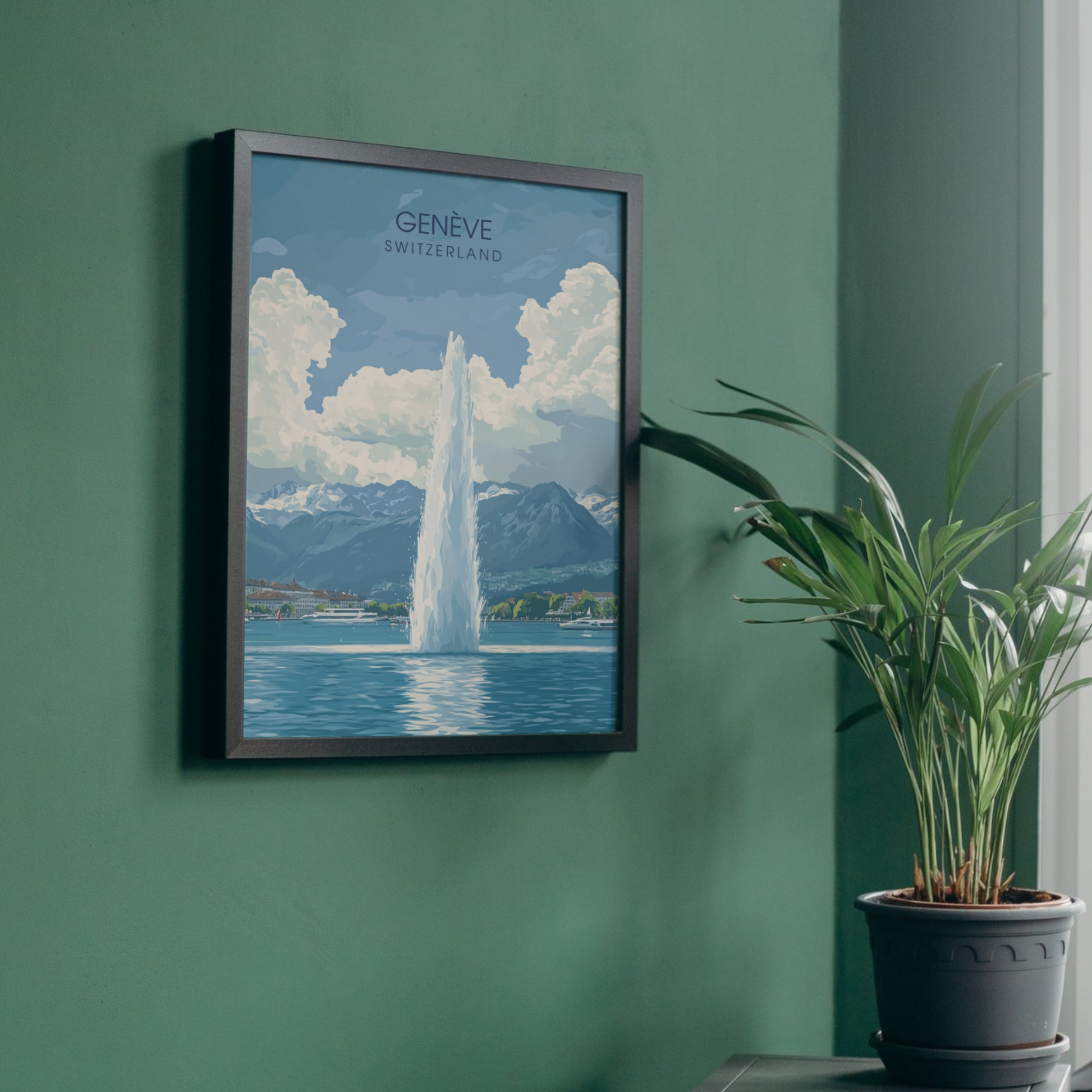 Affiche Genève | Poster illustré Suisse | Affiche Suisse