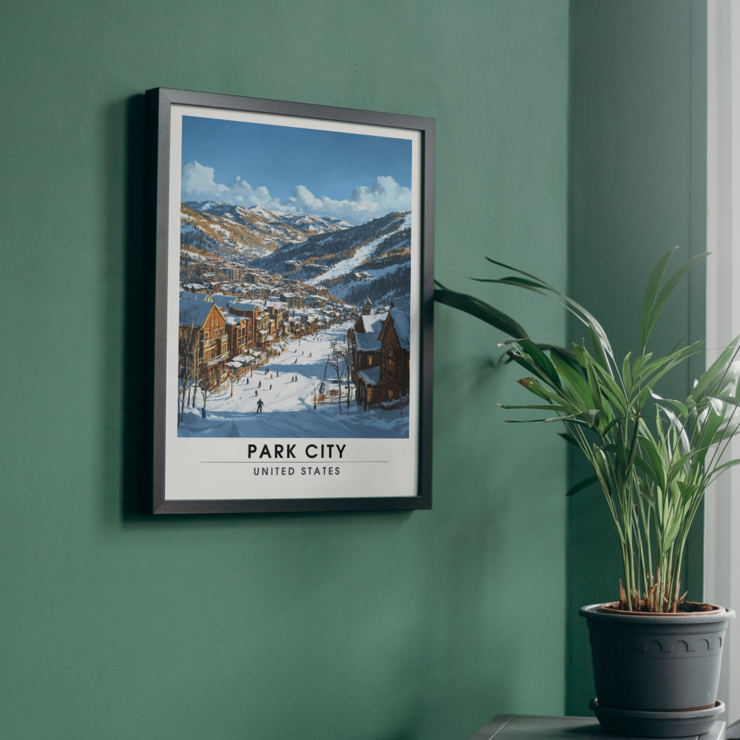 Affiche Park City, USA | Poster Park City | Affiche Ski | Utah