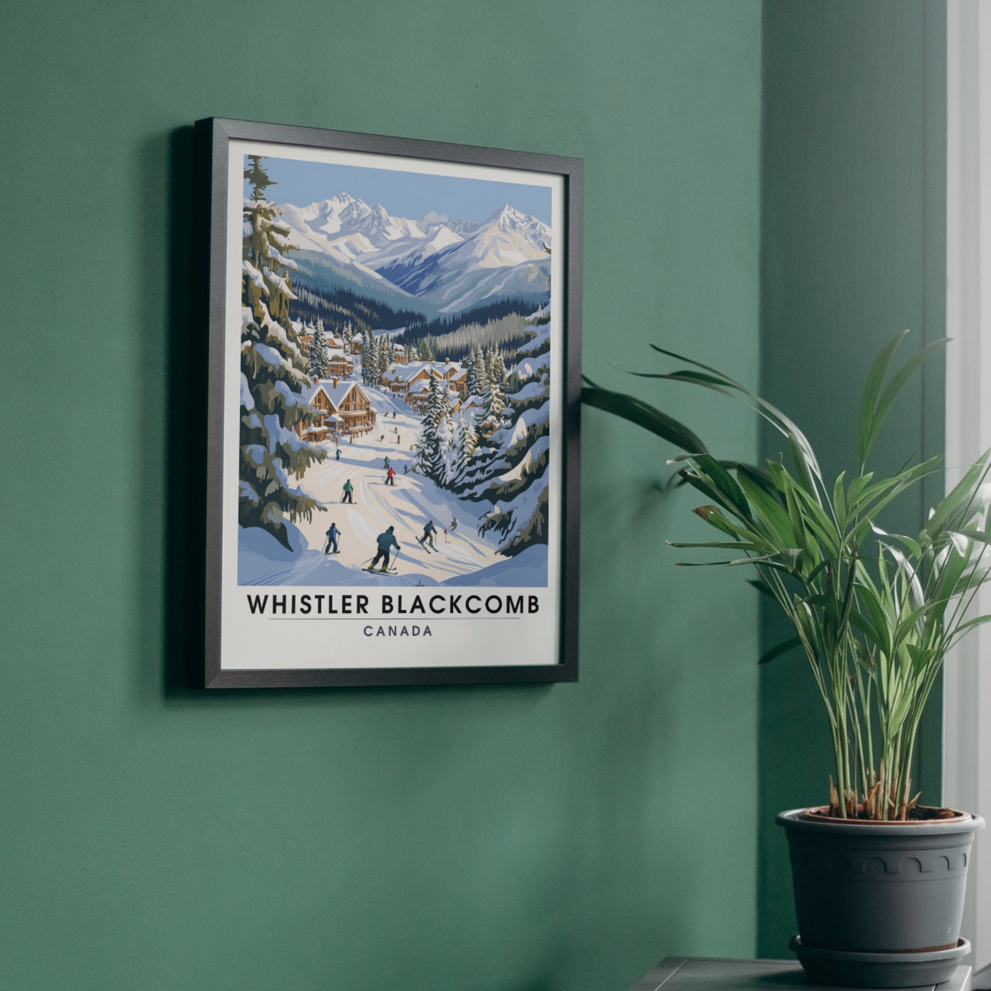 Affiche Whistler Blackcomb, Canada | impression de voyage Whistler Blackcomb | Affiche Ski
