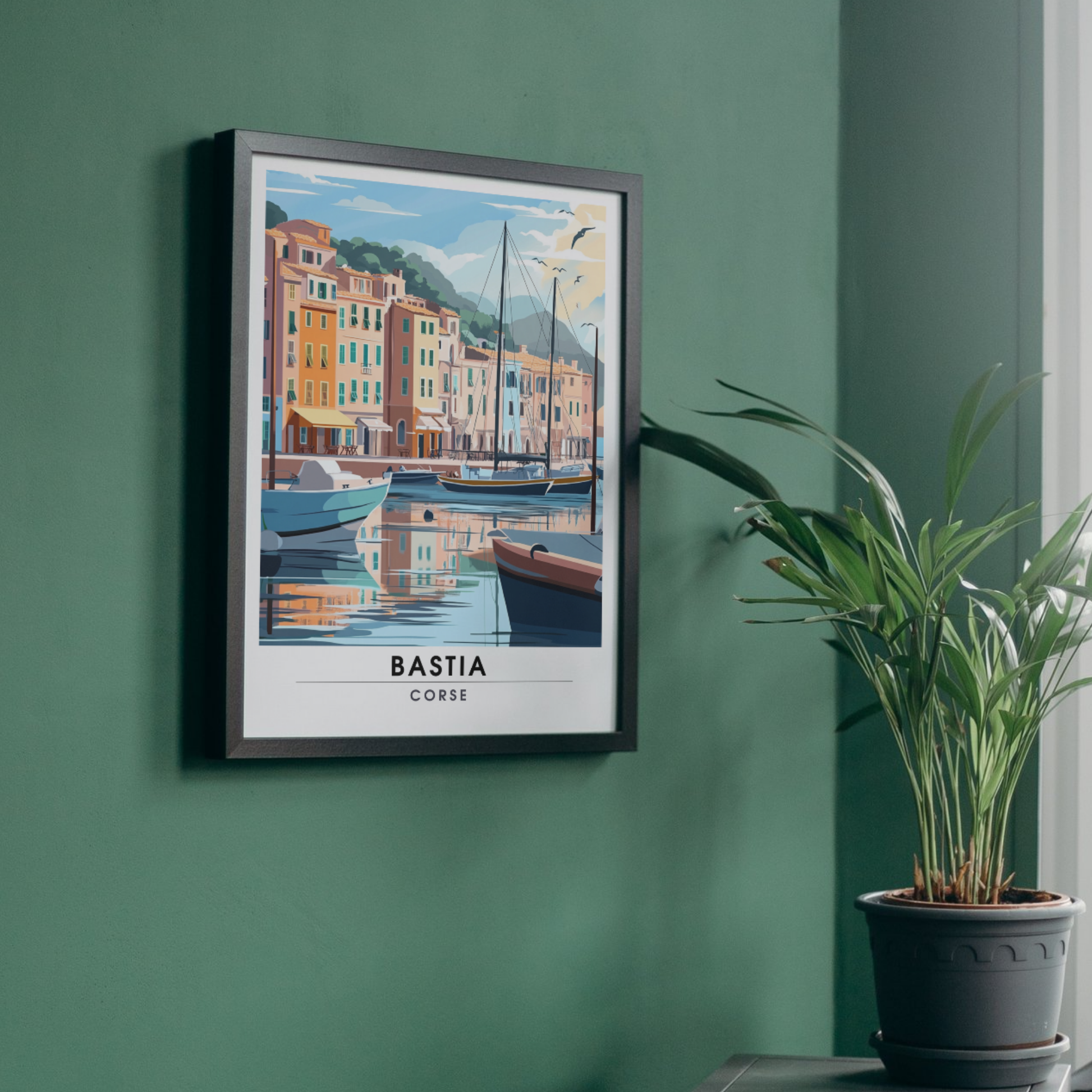 Affiche Bastia | Impression de voyage Corse | Affiche Corse