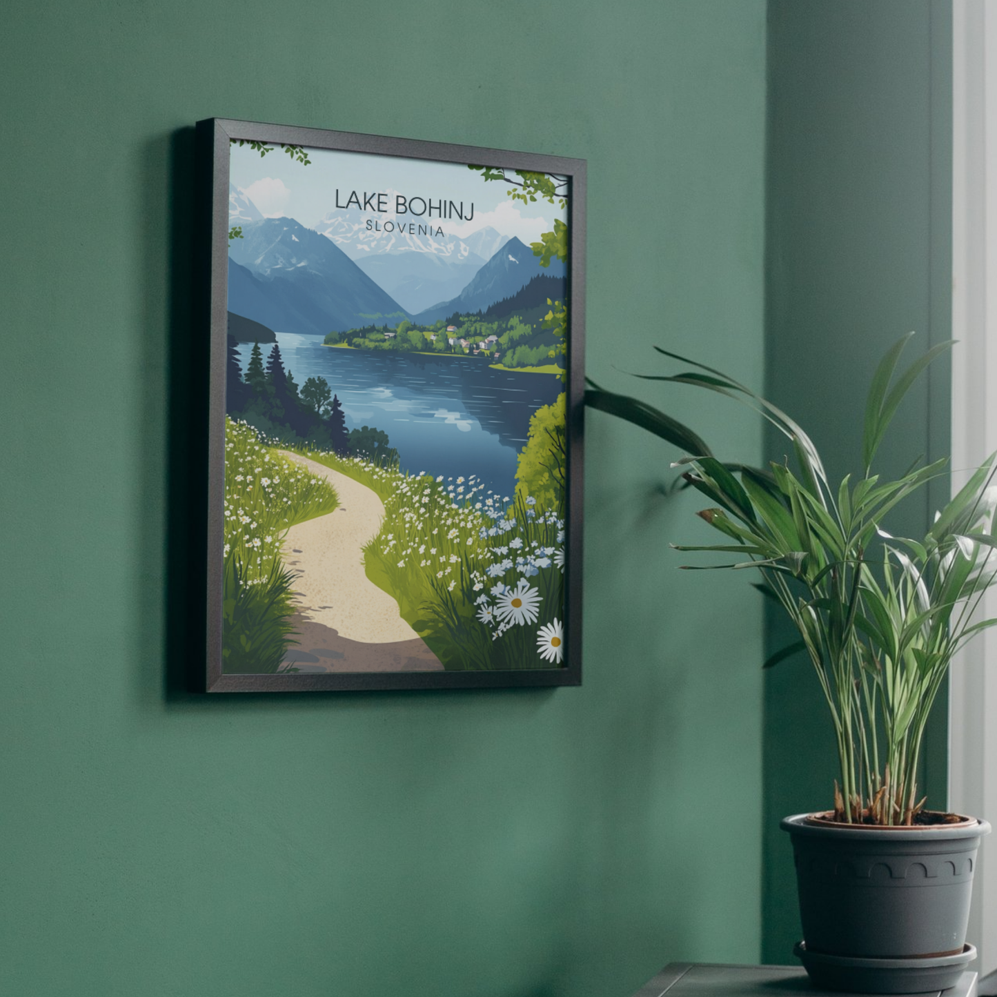 Affiche Lac Bohinj | impression Slovénie | Affiche Lac