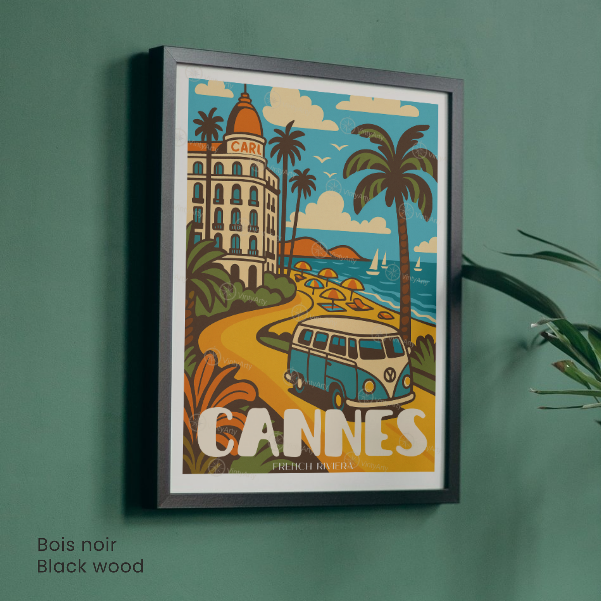 Affiche Cannes | Poster de voyage French Riviera | Affiche France