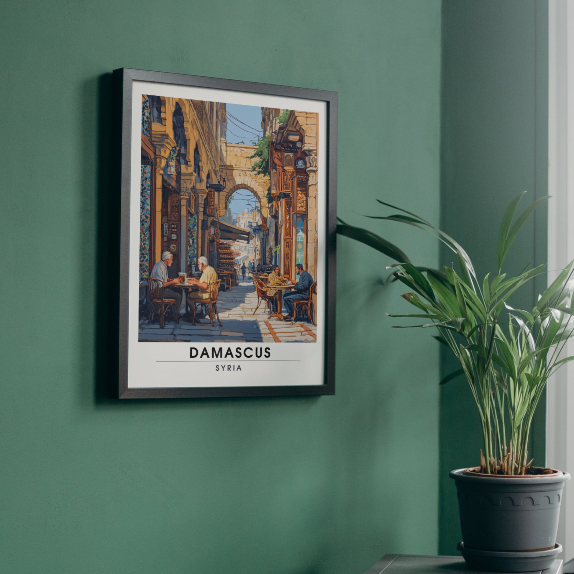 Affiche de voyage Damas | Poster Damas | Affiche Syrie