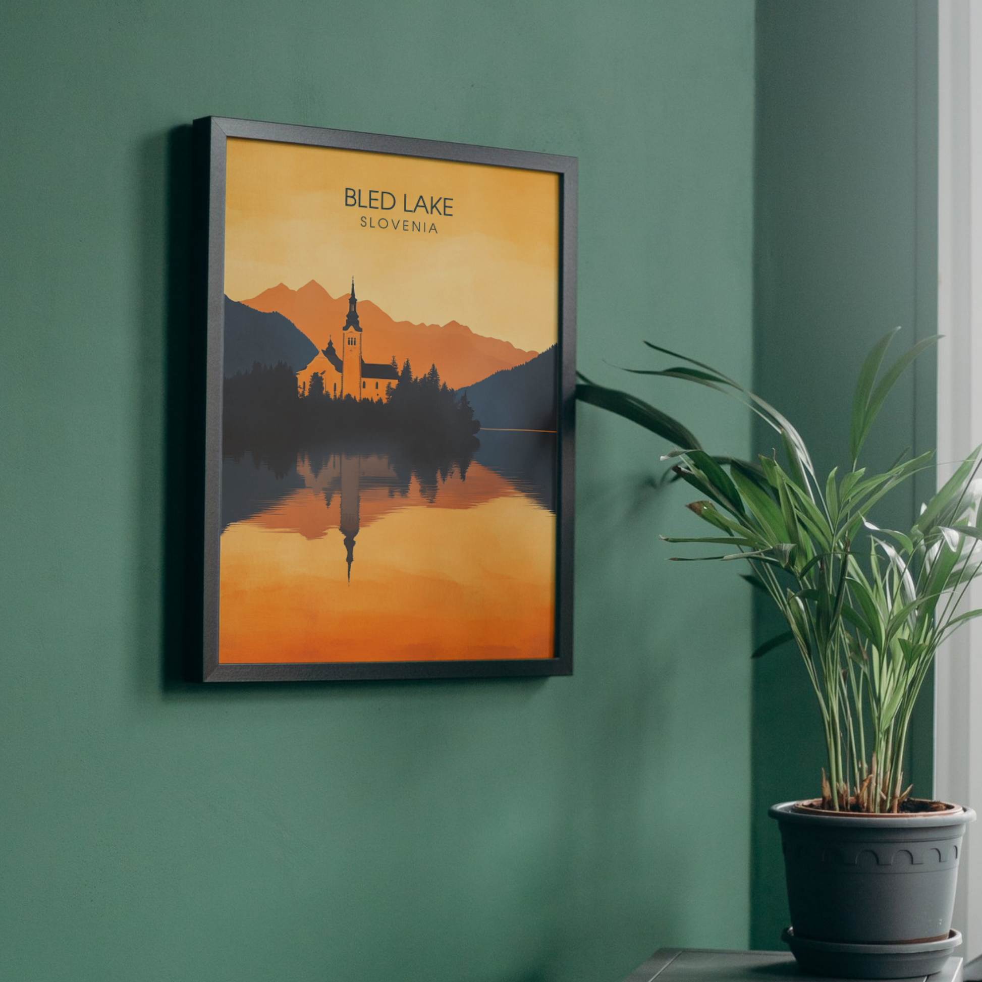 Affiche Lac de Bled | impression Slovénie | Affiche Lac