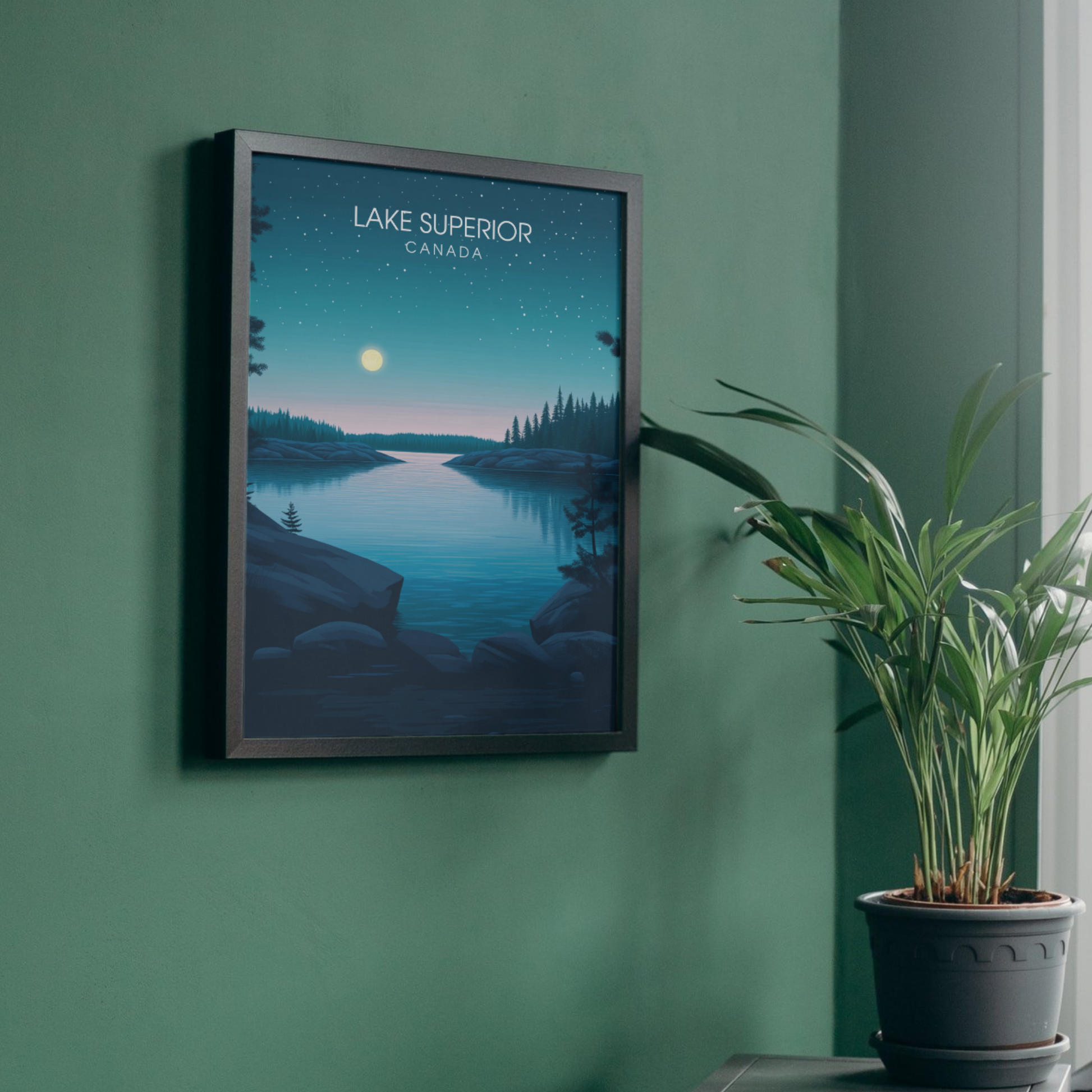 Affiche Lac Supérieur | Poster de voyage Canada | Affiche Lac