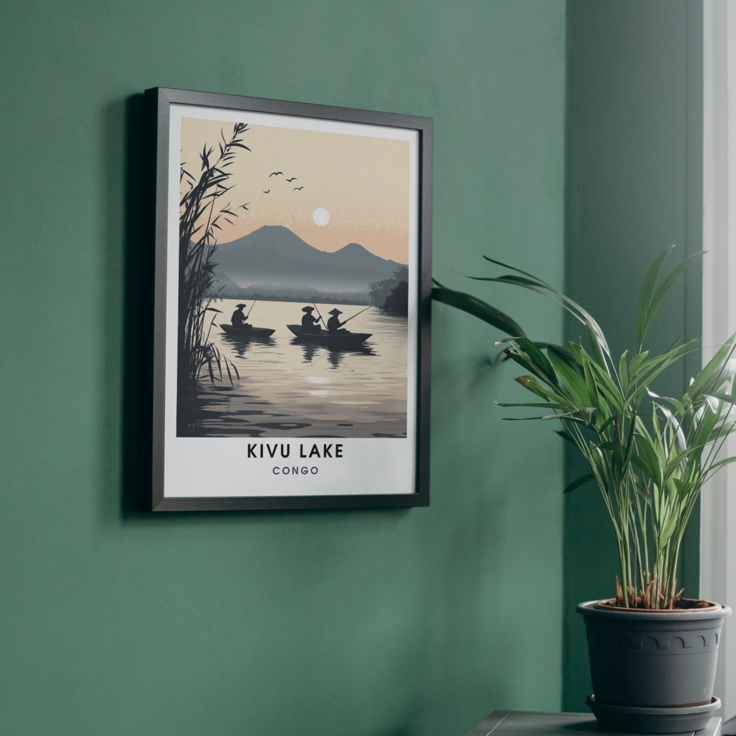 Affiche Kivu Lac | Impression Congo | Affiche Lac