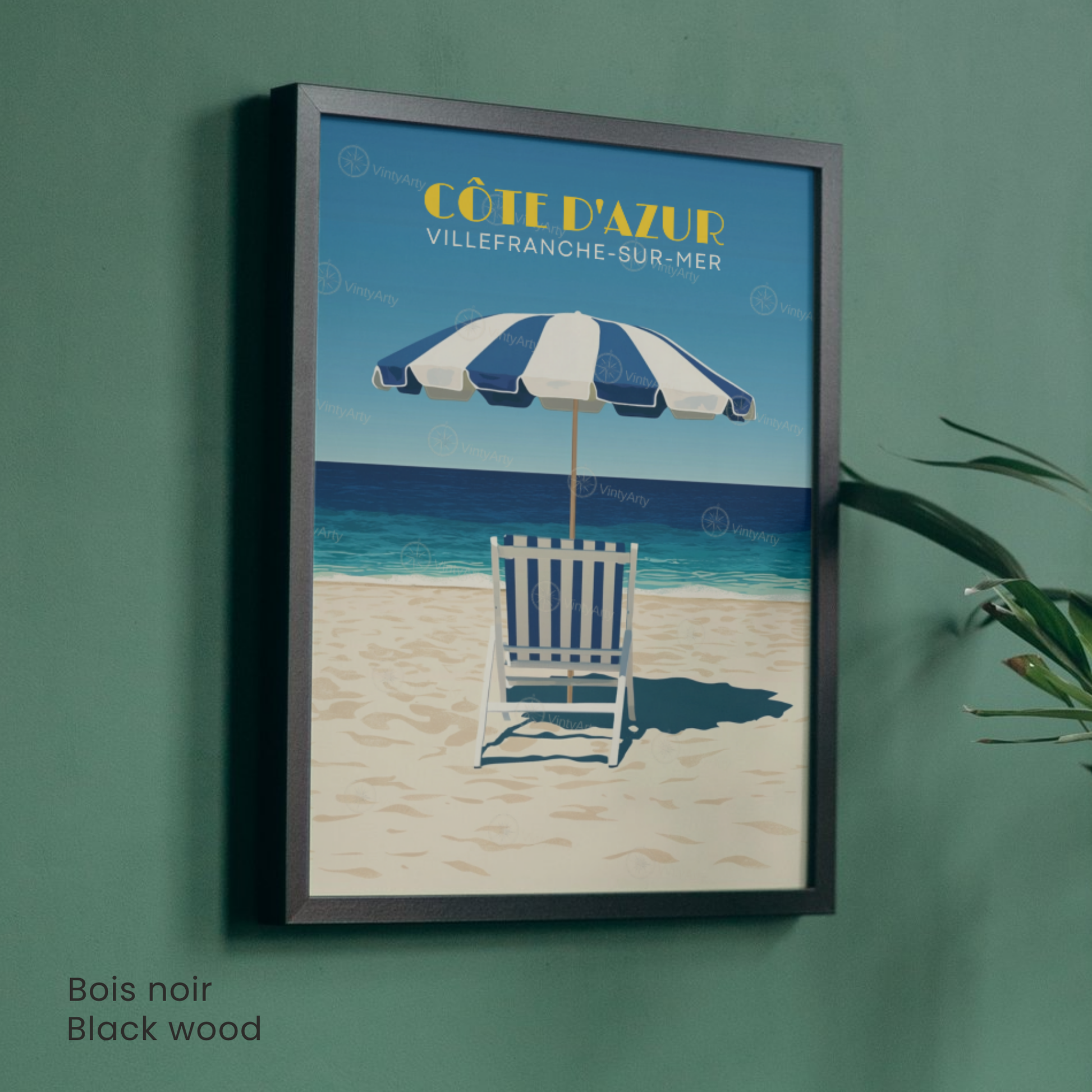 Affiche Villefranche-sur-Mer | Impression Murale France | Affiche Côte d'Azur
