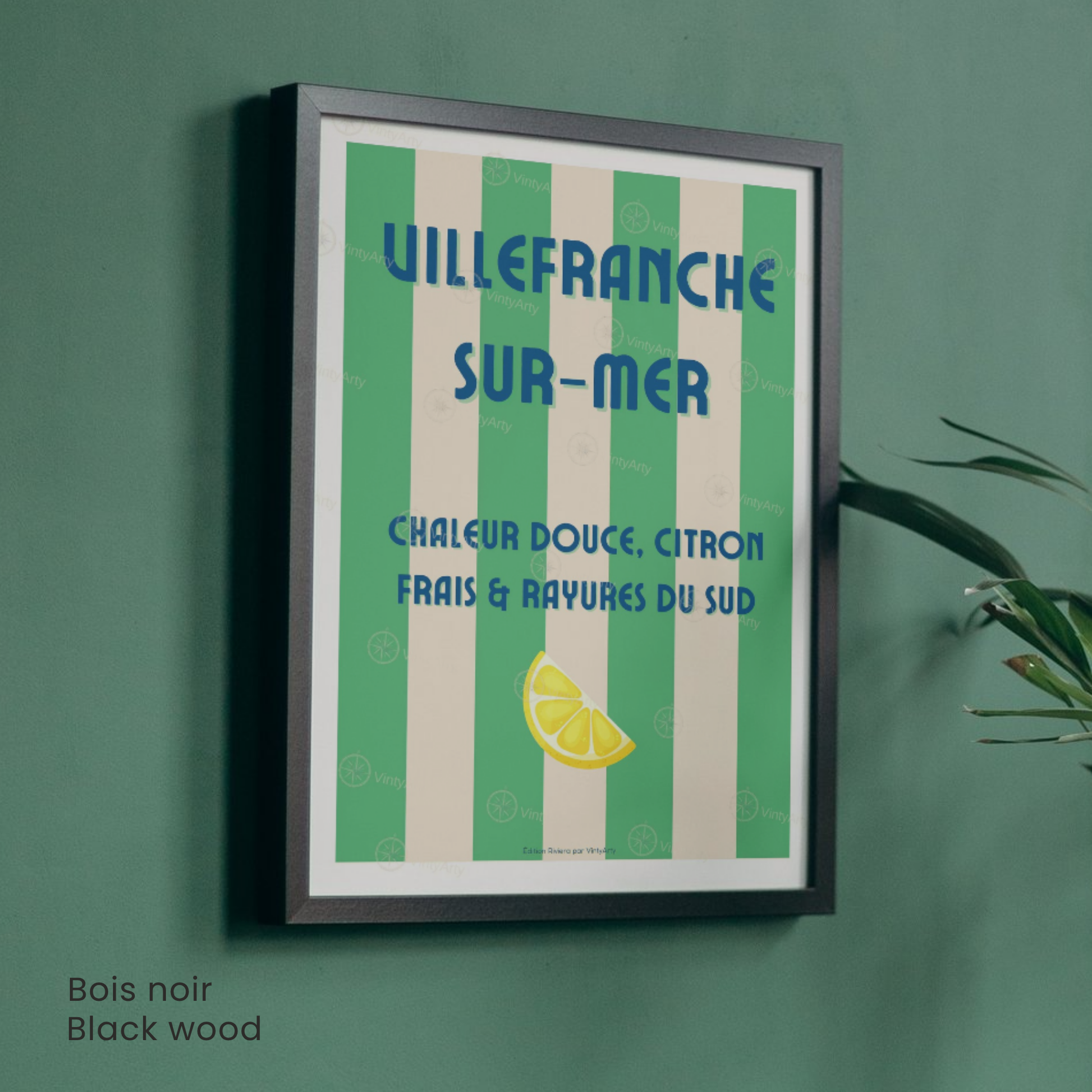 Affiche Villefranche-sur-Mer | Impression de voyage France | Affiche Côte d'Azur