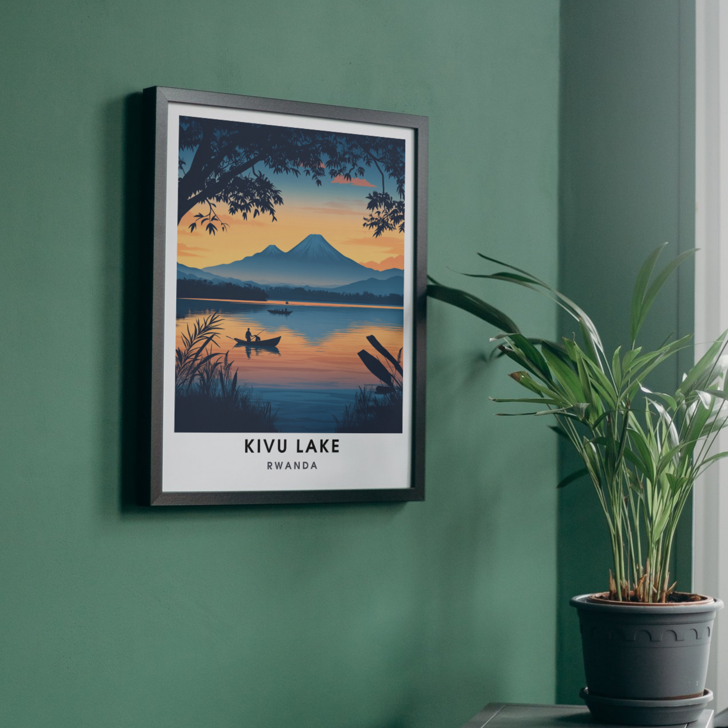Affiche Kivu Lac | Poster Congo | Affiche Lac