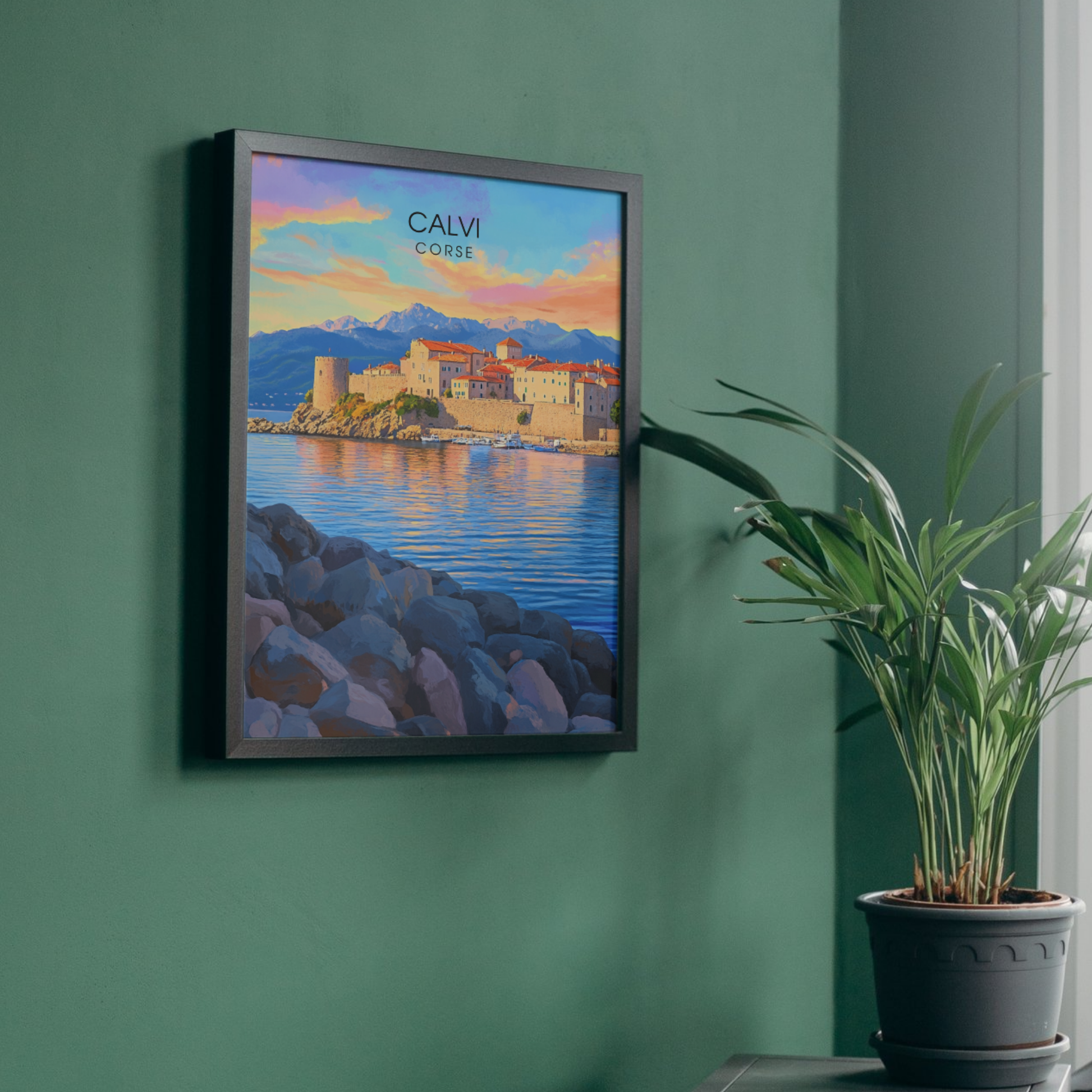 Affiche Calvi | Poster de voyage Corse | Affiche Corse