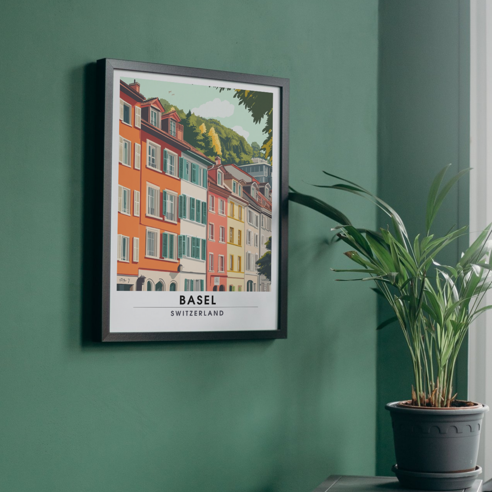 Affiche Bâle | Poster de voyage Suisse | Affiche Suisse