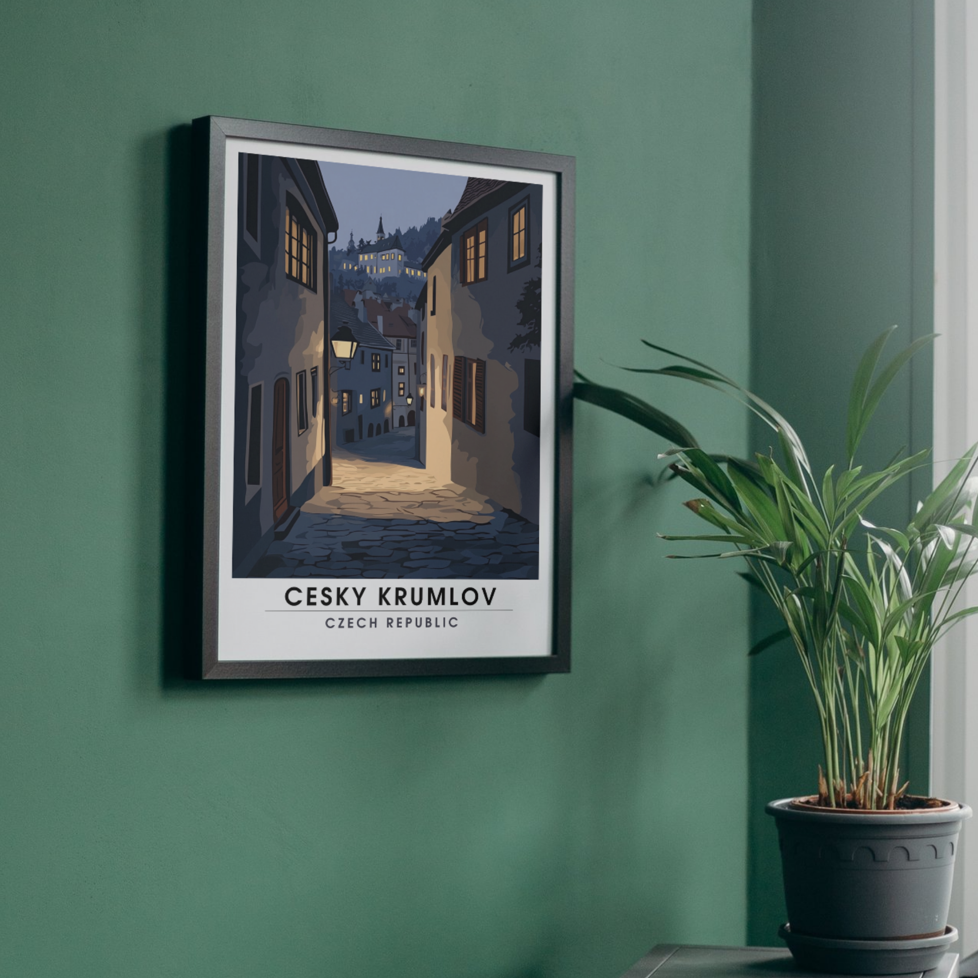 Affiche Cesky krumlov | Impression République tchèque | Affiche République tchèque