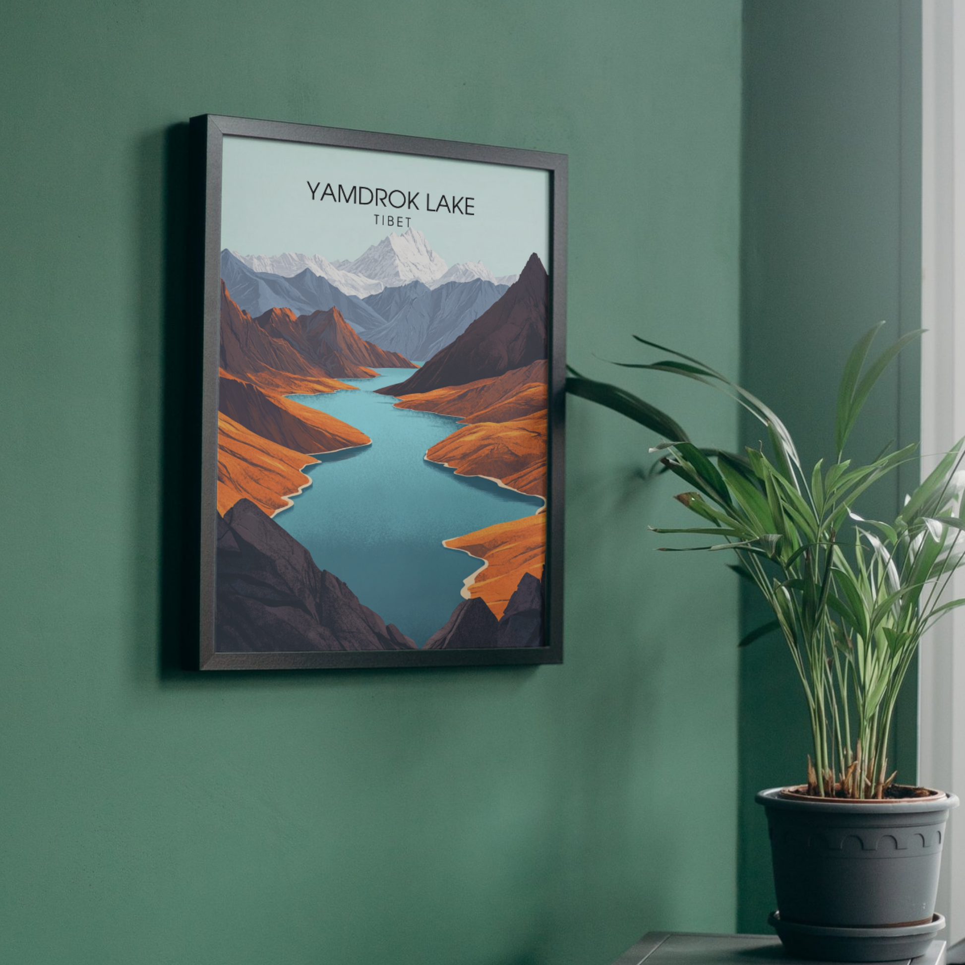 Affiche Lac Yamdrok  | Poster Tibet | Affiche Lac