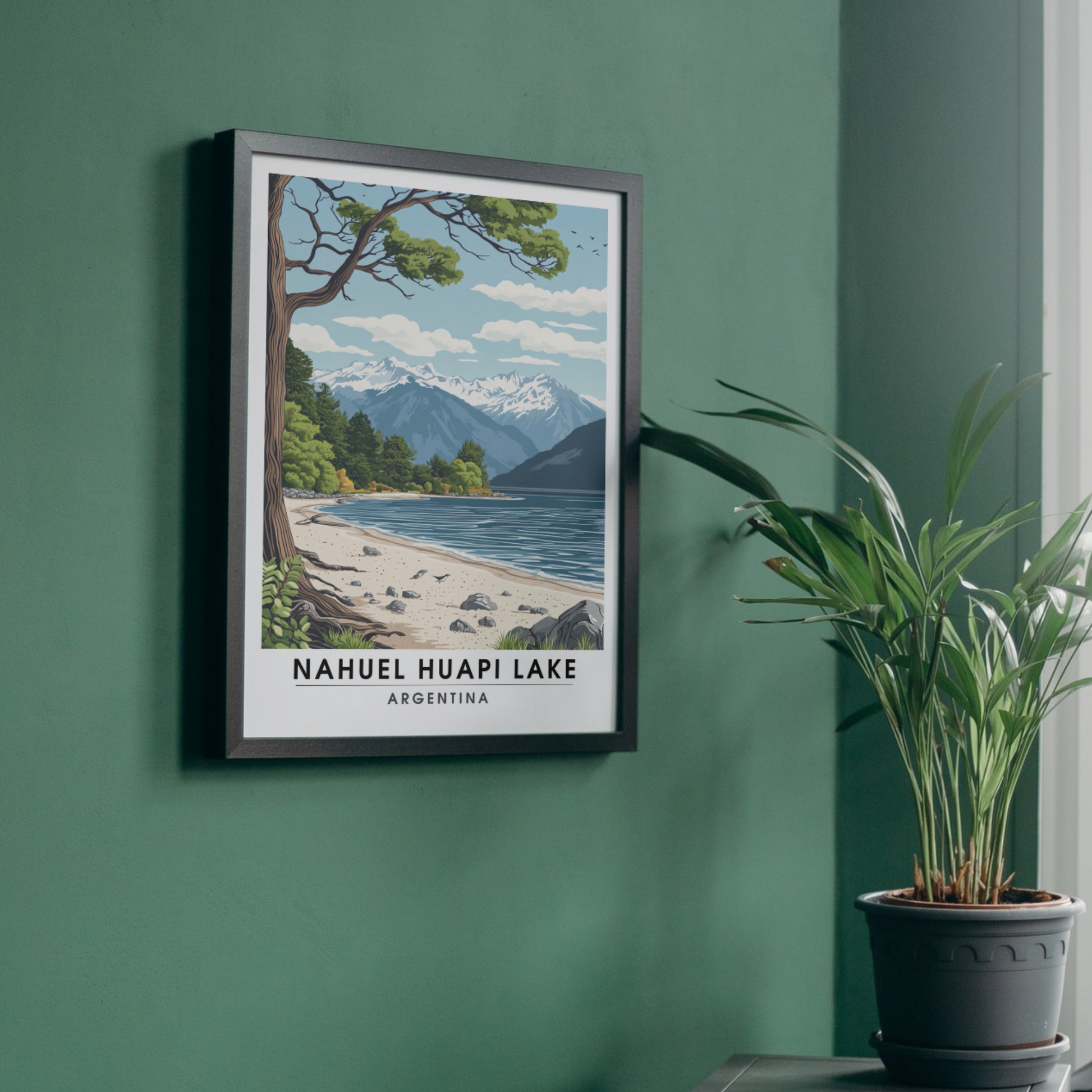 Affiche Lac Nahuel Huapi | Impression Argentine | Affiche Lac
