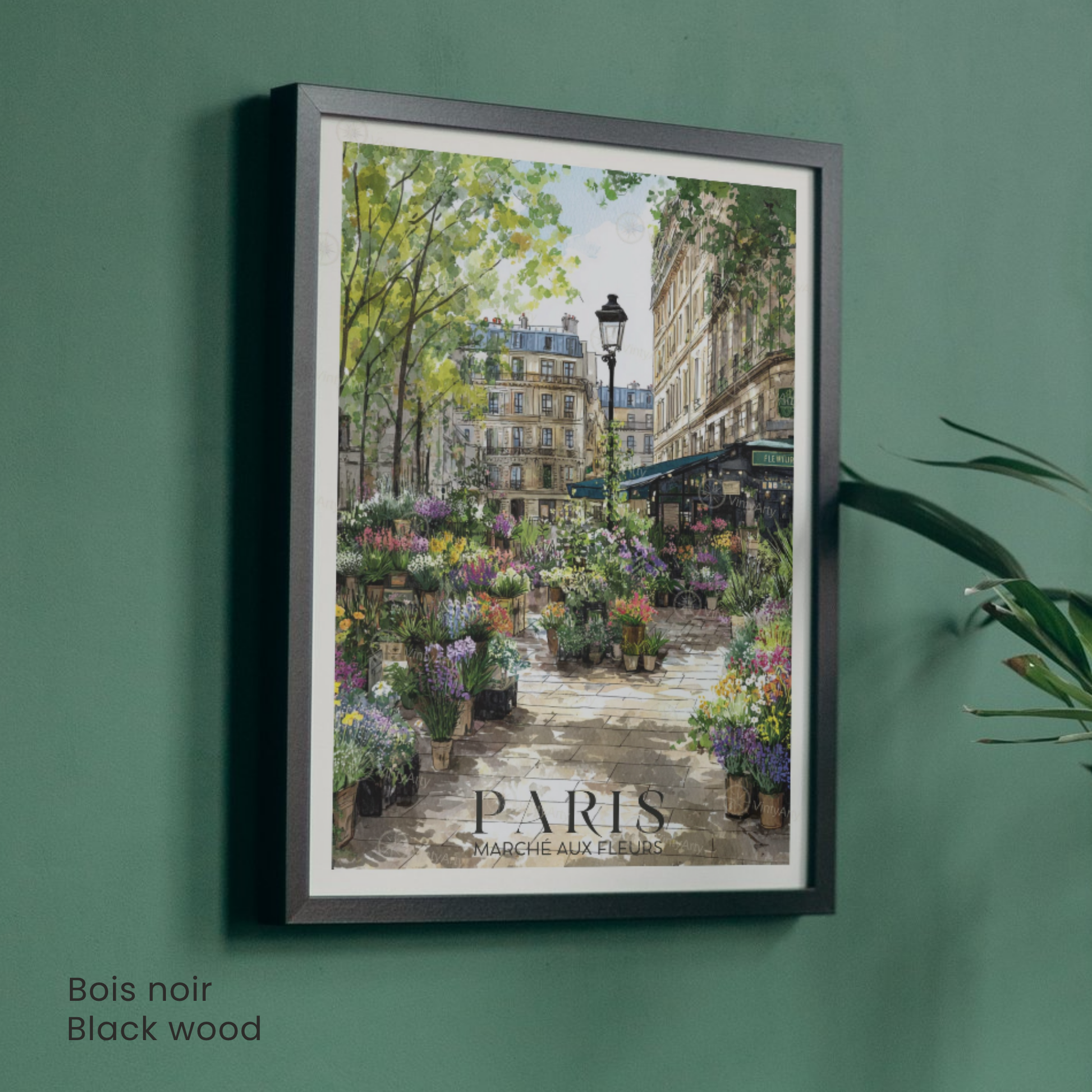 Affiche Paris | Poster France | Affiche Marché aux fleurs