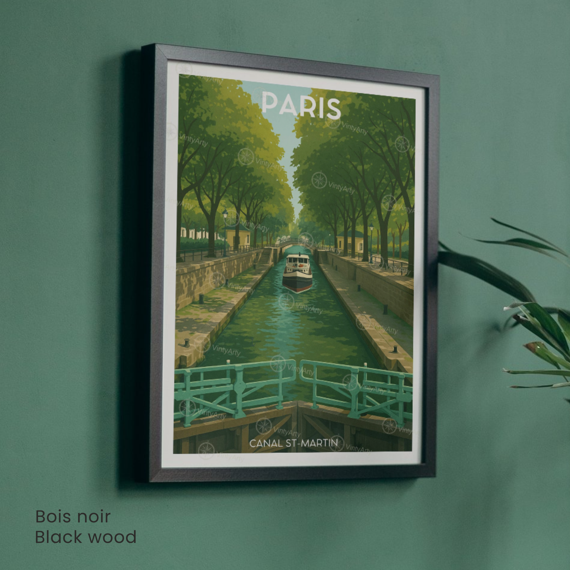 Affiche Paris | Poster Canal Saint Martin | Affiche France