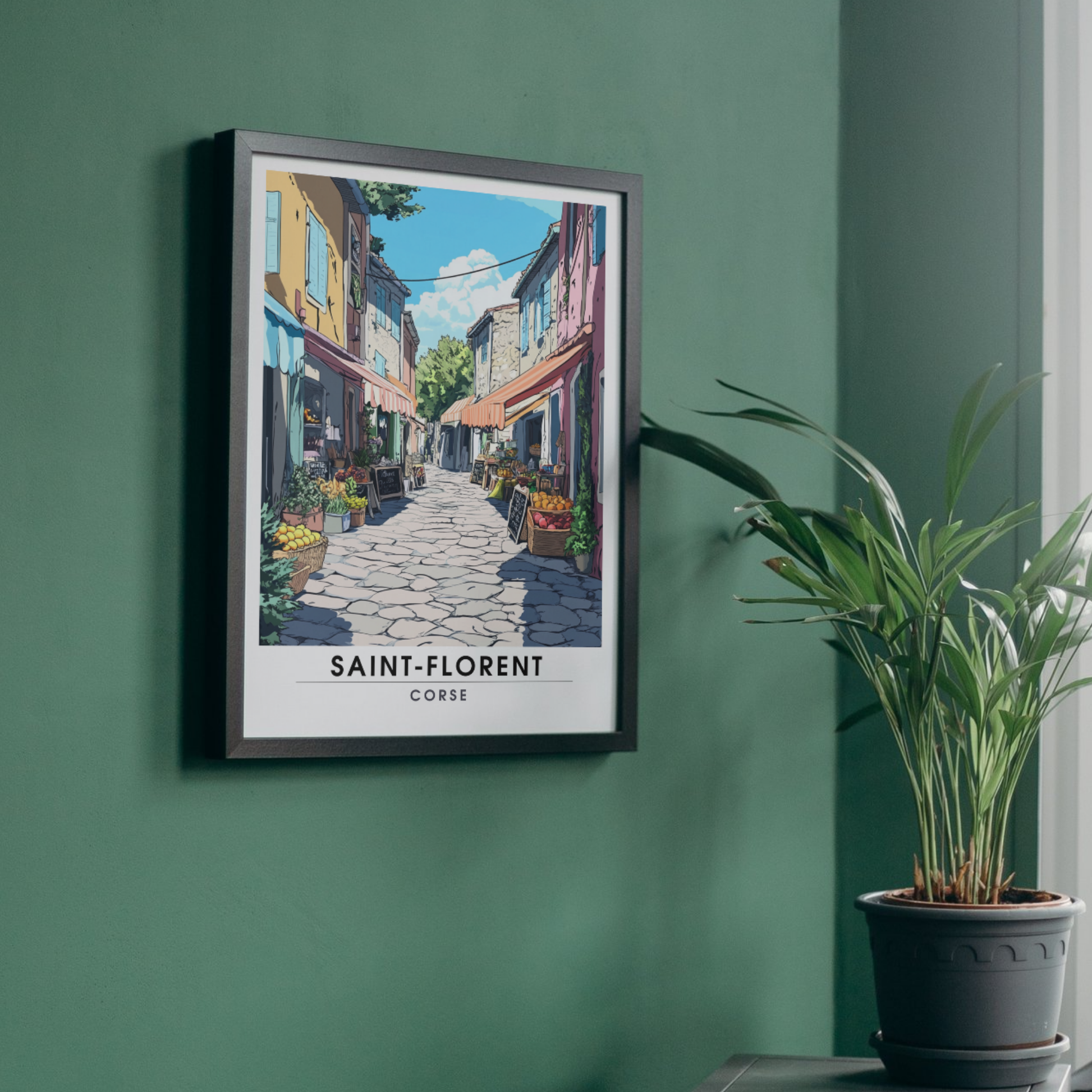 Affiche Saint Florent | Poster Corse | Affiche Corse