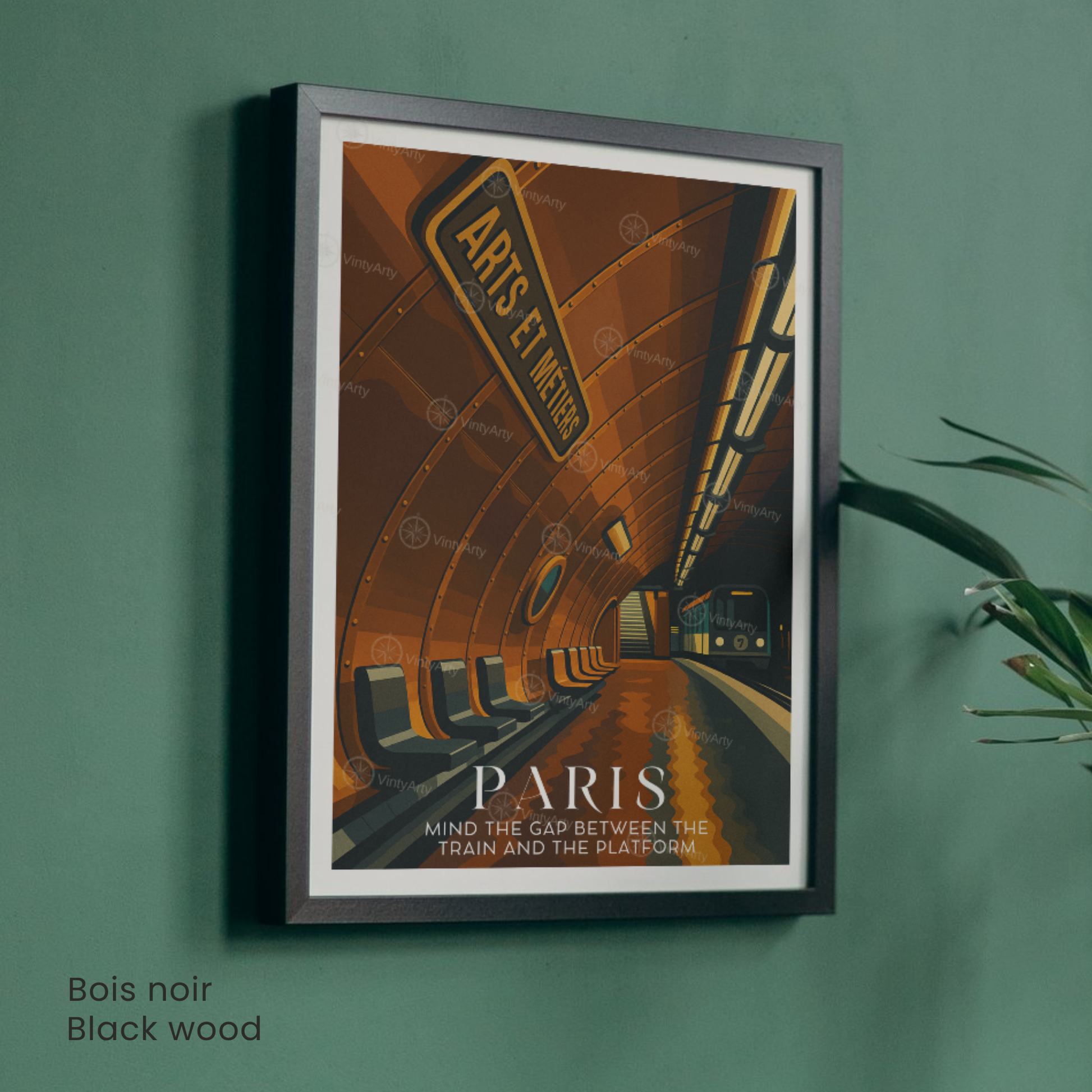 Affiche Paris | Impression de voyage Métro | Affiche France