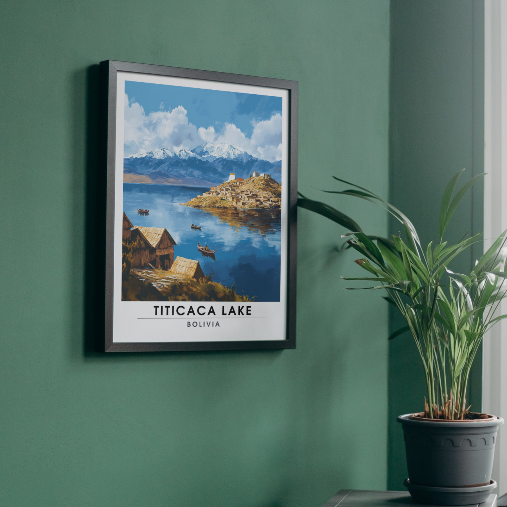 Affiche Lac Titicaca | Impression de voyage Bolivie | Affiche Lac