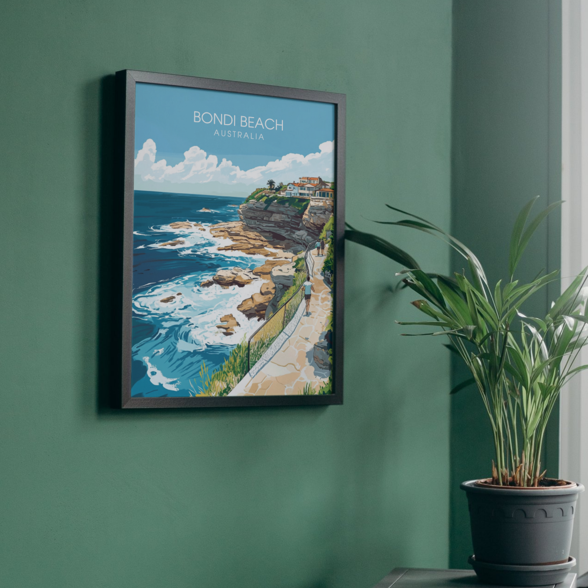 Affiche Plage de Bondi | Impression Australie | Affiche Australie