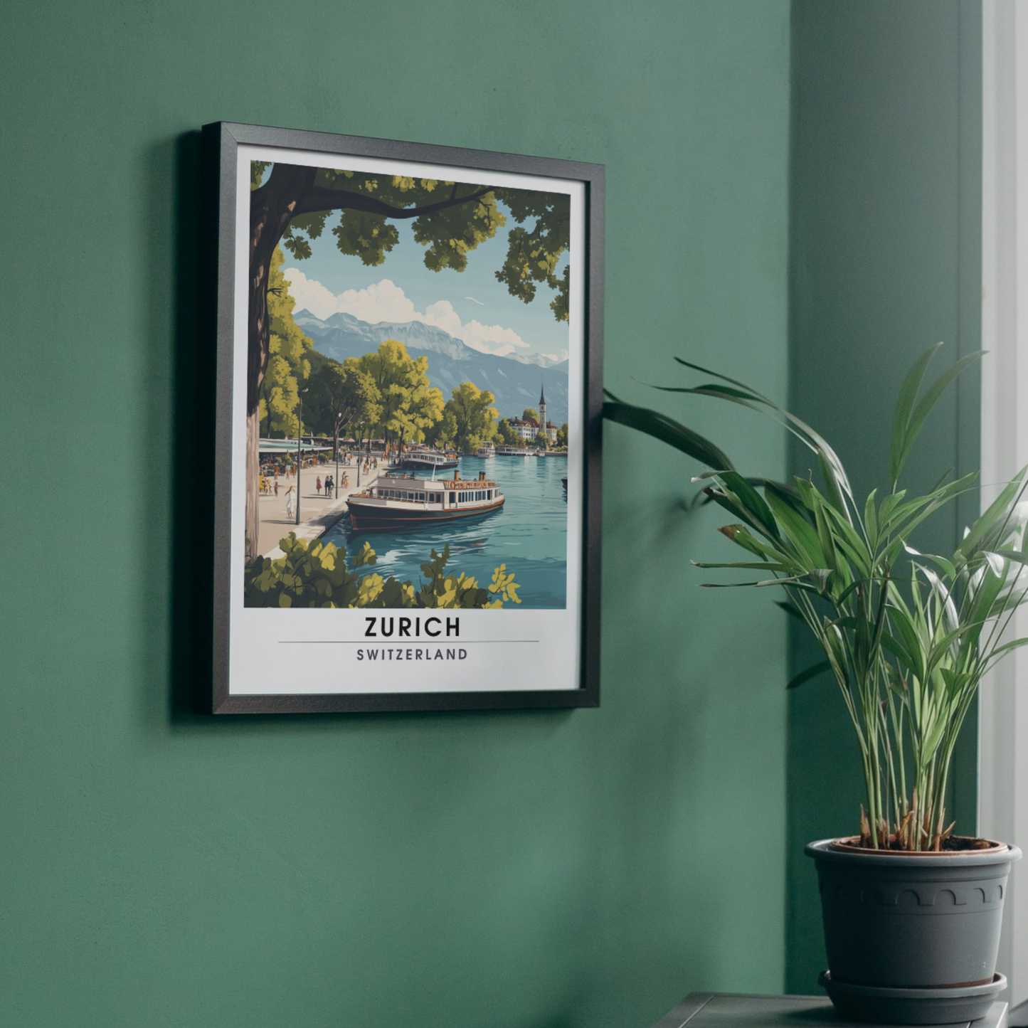 Affiche Zurich | Impression de voyage Suisse | Affiche Suisse