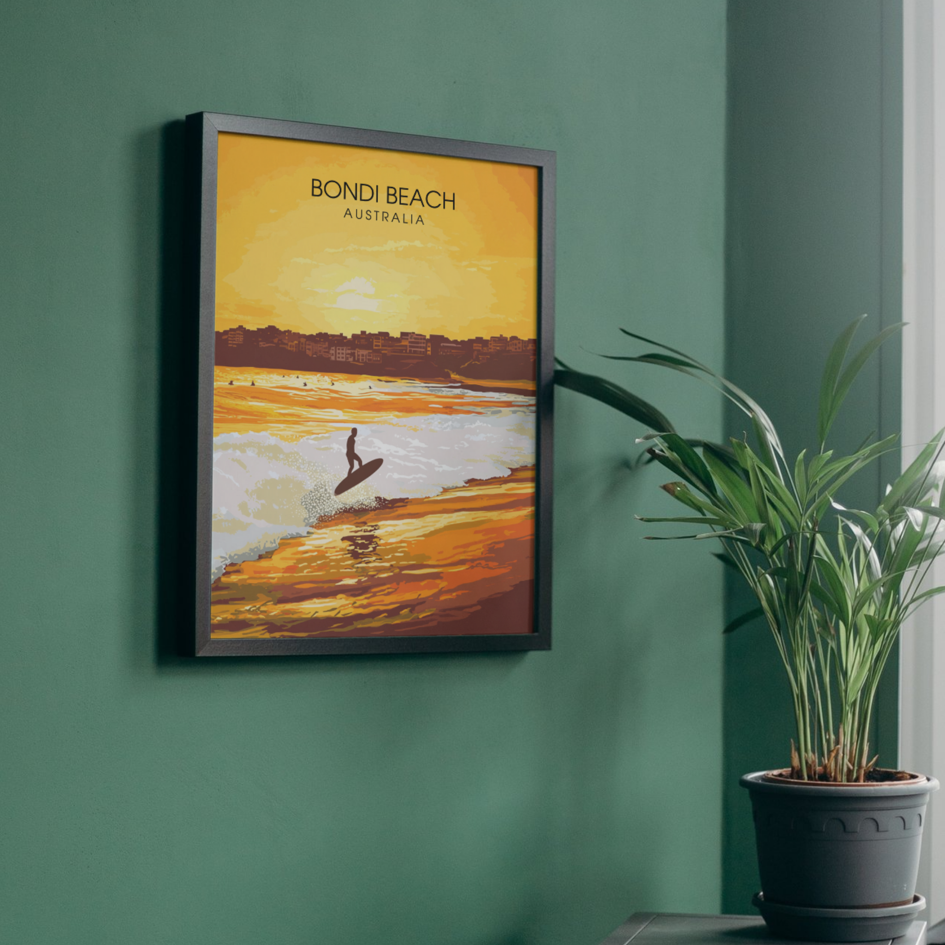 Affiche Plage de Bondi | Poster Australie | Affiche Australie