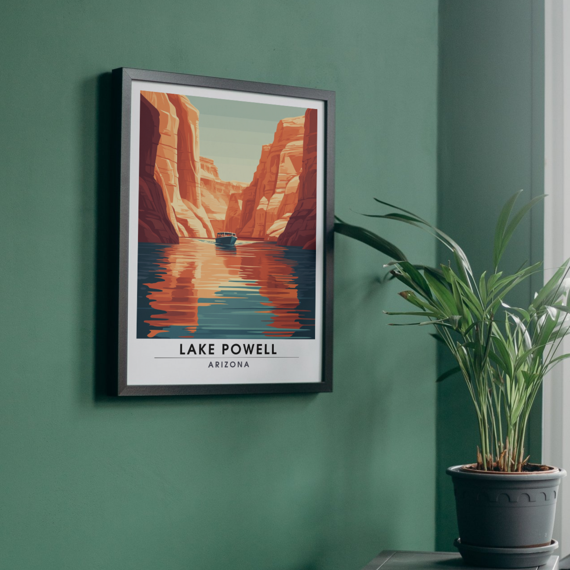 Affiche Lac Powell Arizona | Poster de voyage États-Unis | Affiche Lac