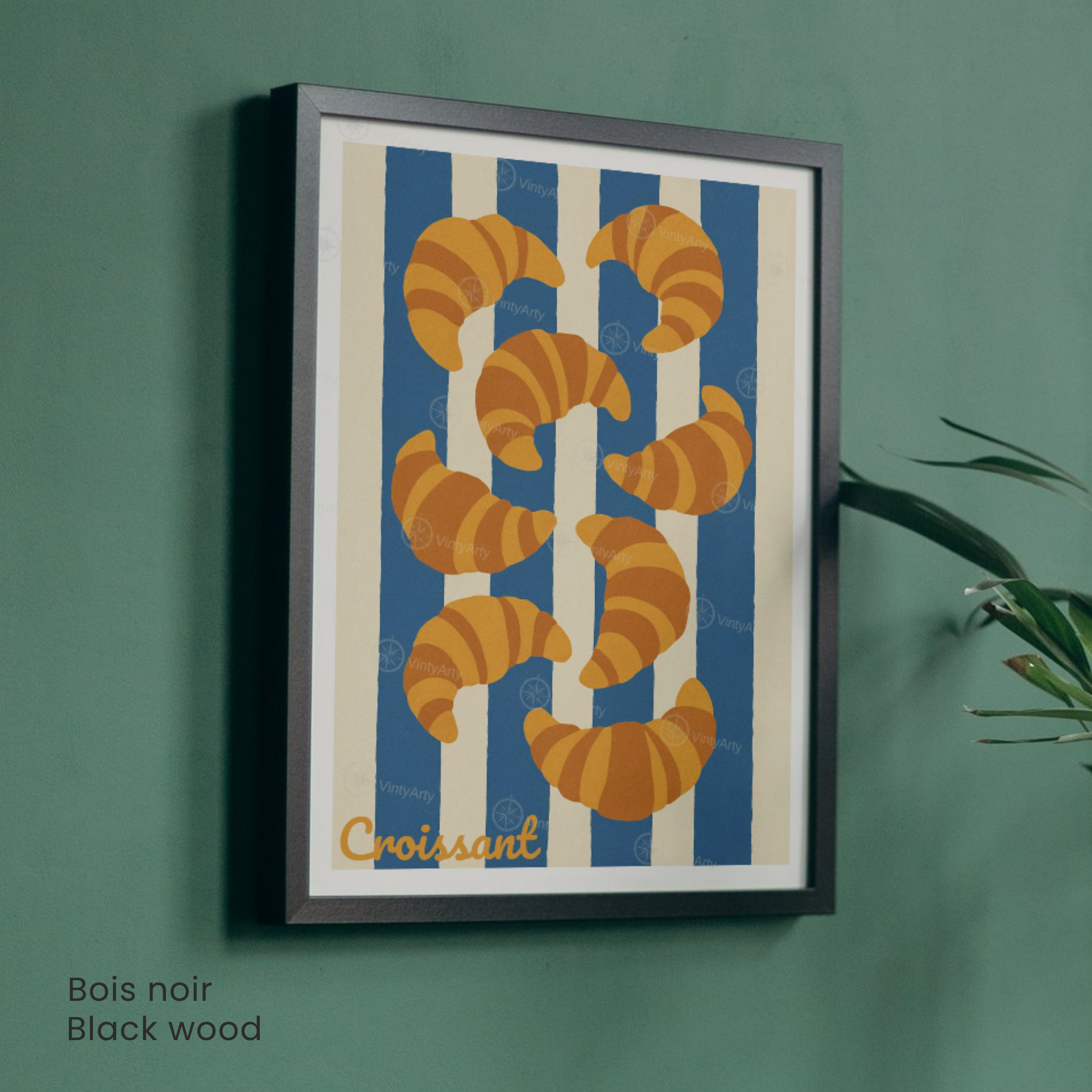 Affiche Paris | Poster déco croissant | Affiche France