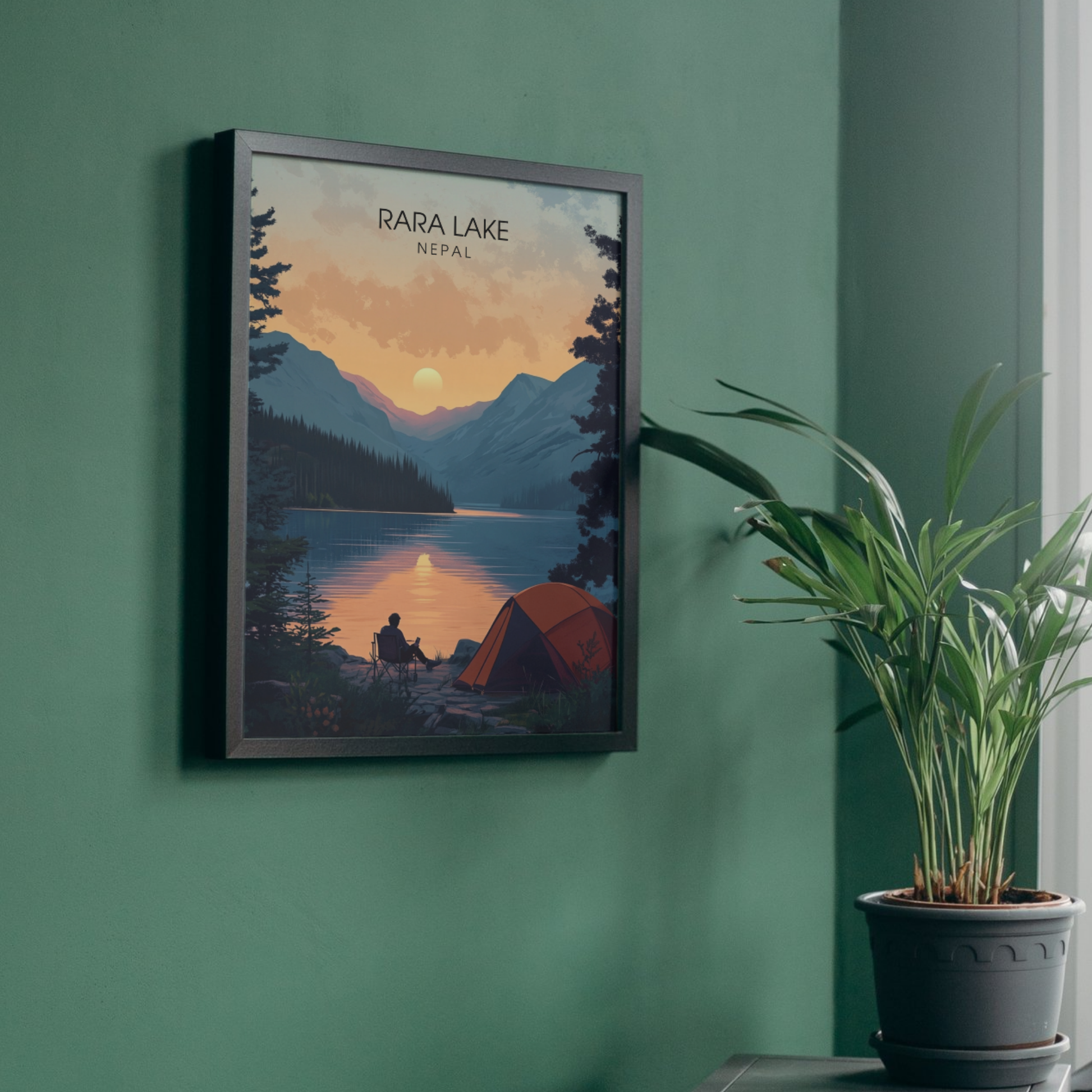 Affiche Rara Lake | Impression Nepal | Affiche Lake