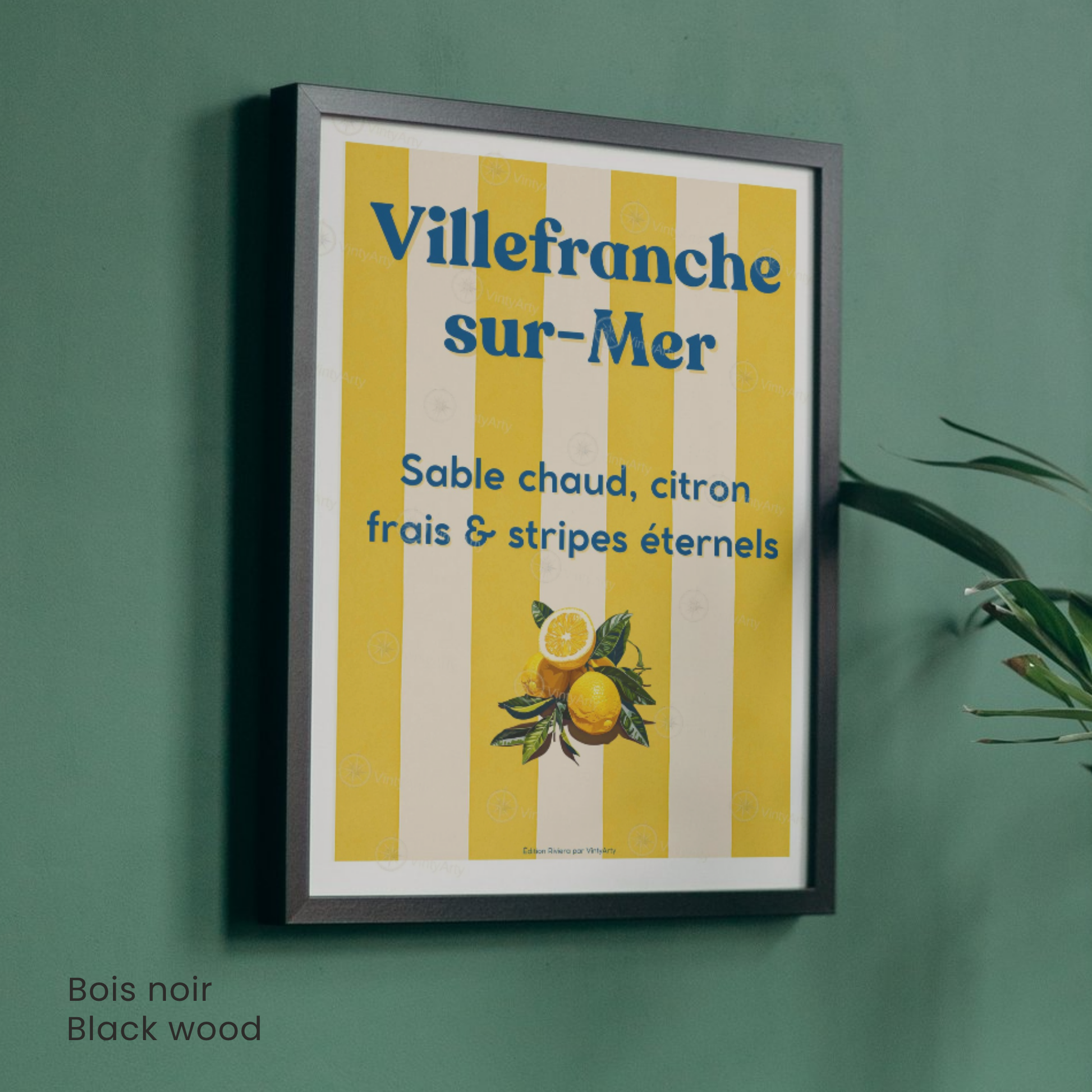 Affiche Villefranche-sur-Mer | Décoration murale France | Affiche Côte d'Azur