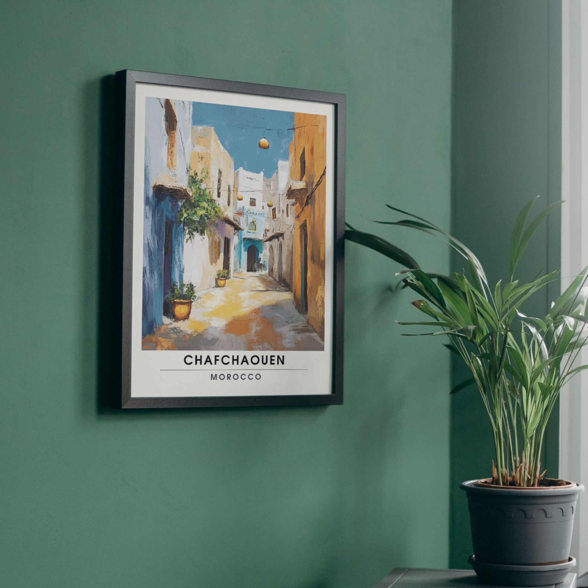 Affiche Chefchaouen | Poster décoratif Maroc | Affiche Maroc
