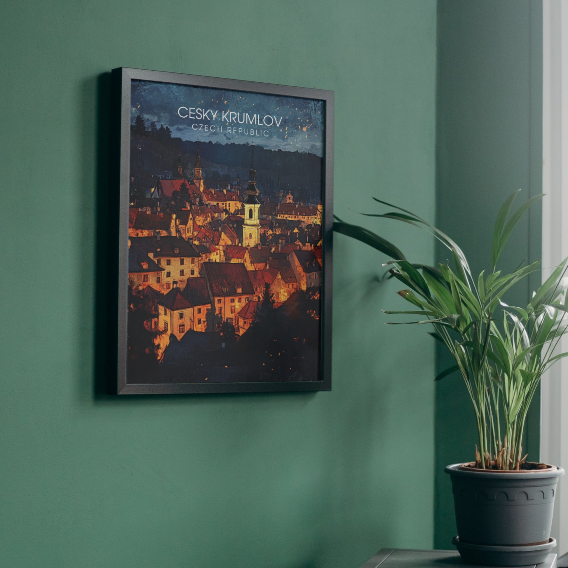 Affiche Český Krumlov | Art mural République tchèque | Affiche République tchèque