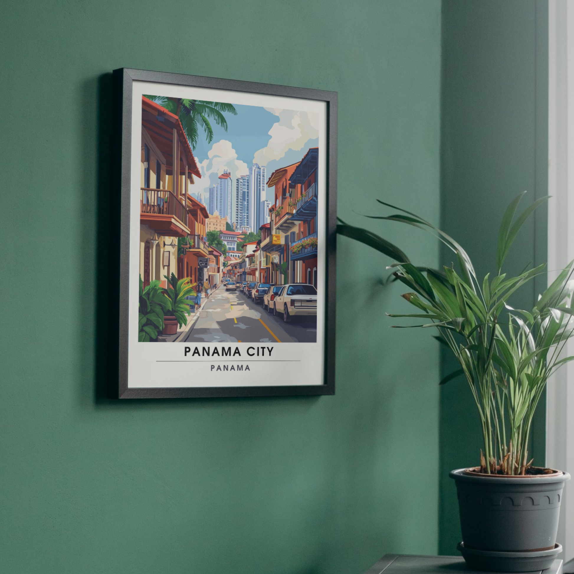 Affiche Ville de Panama | Poster décoratif Panama | Affiche Panama