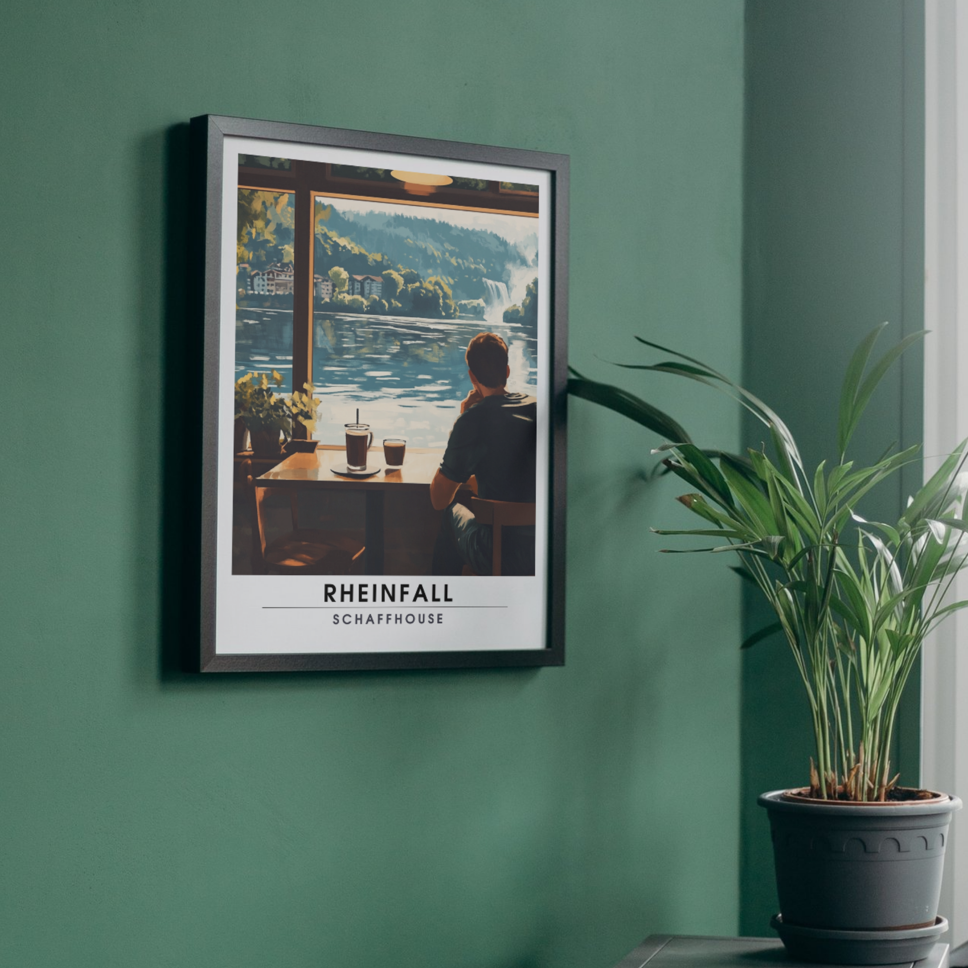 Affiche Chutes du Rhin | Poster de voyage Suisse | Affiche Suisse