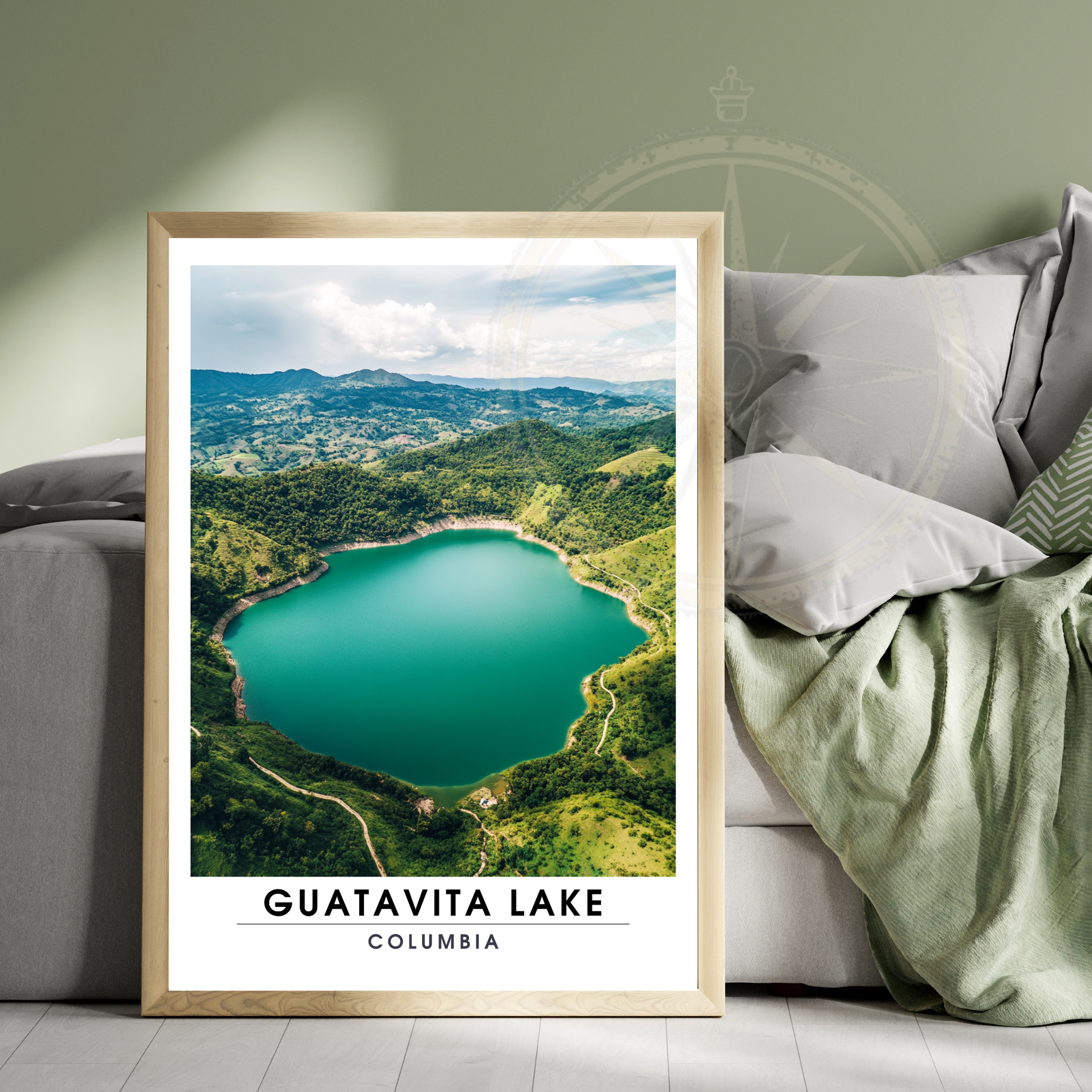 Affiche Lac Guatavita | Impression de voyage Columbia | Affiche Lac
