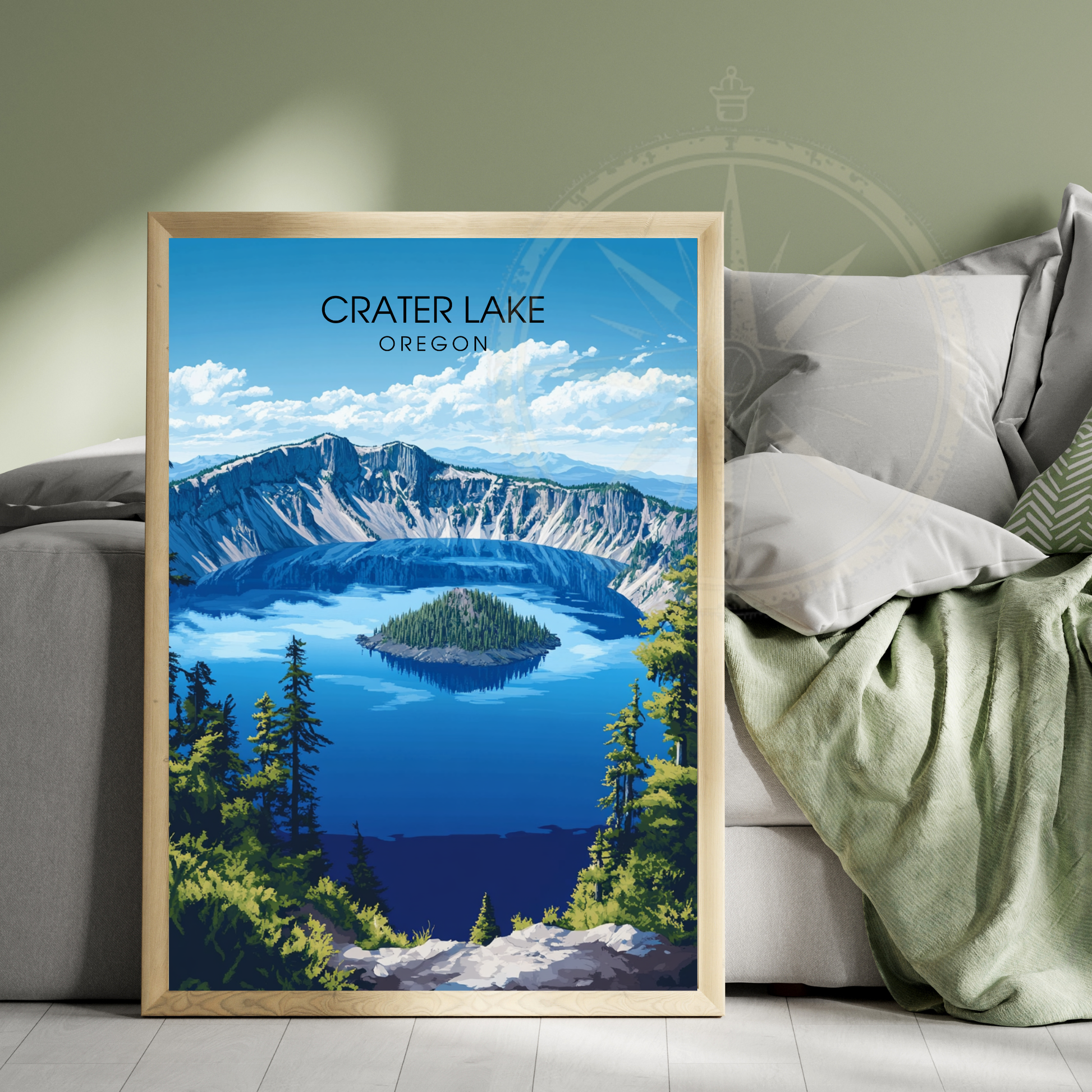 Affiche Lac Crater Oregon | Impression États-Unis | Affiche Lac